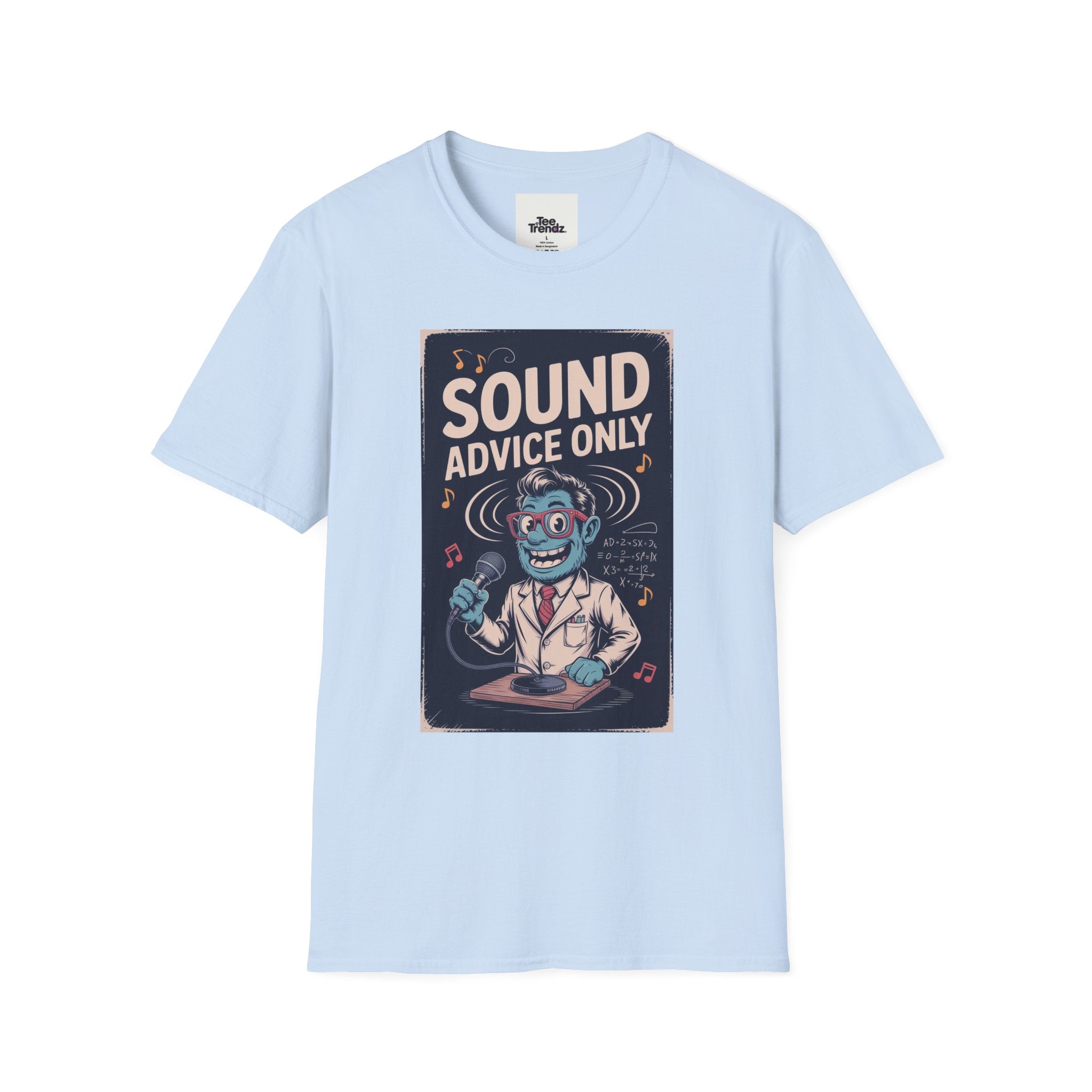 Sound Advice Only T-Shirt — Retro Cartoon Monkey Therapist Graphic Tee