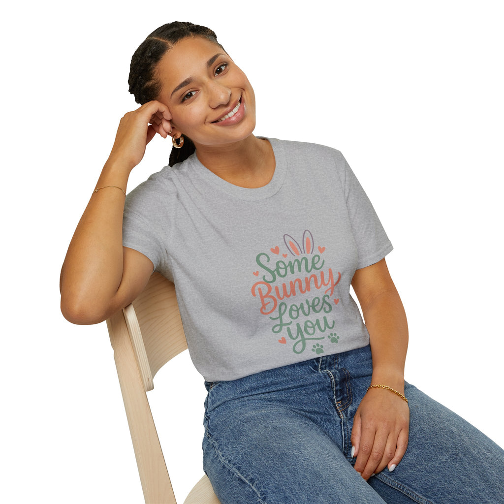 Some Bunny Loves You T-Shirt — Cute Easter Bunny Paw Print Tee