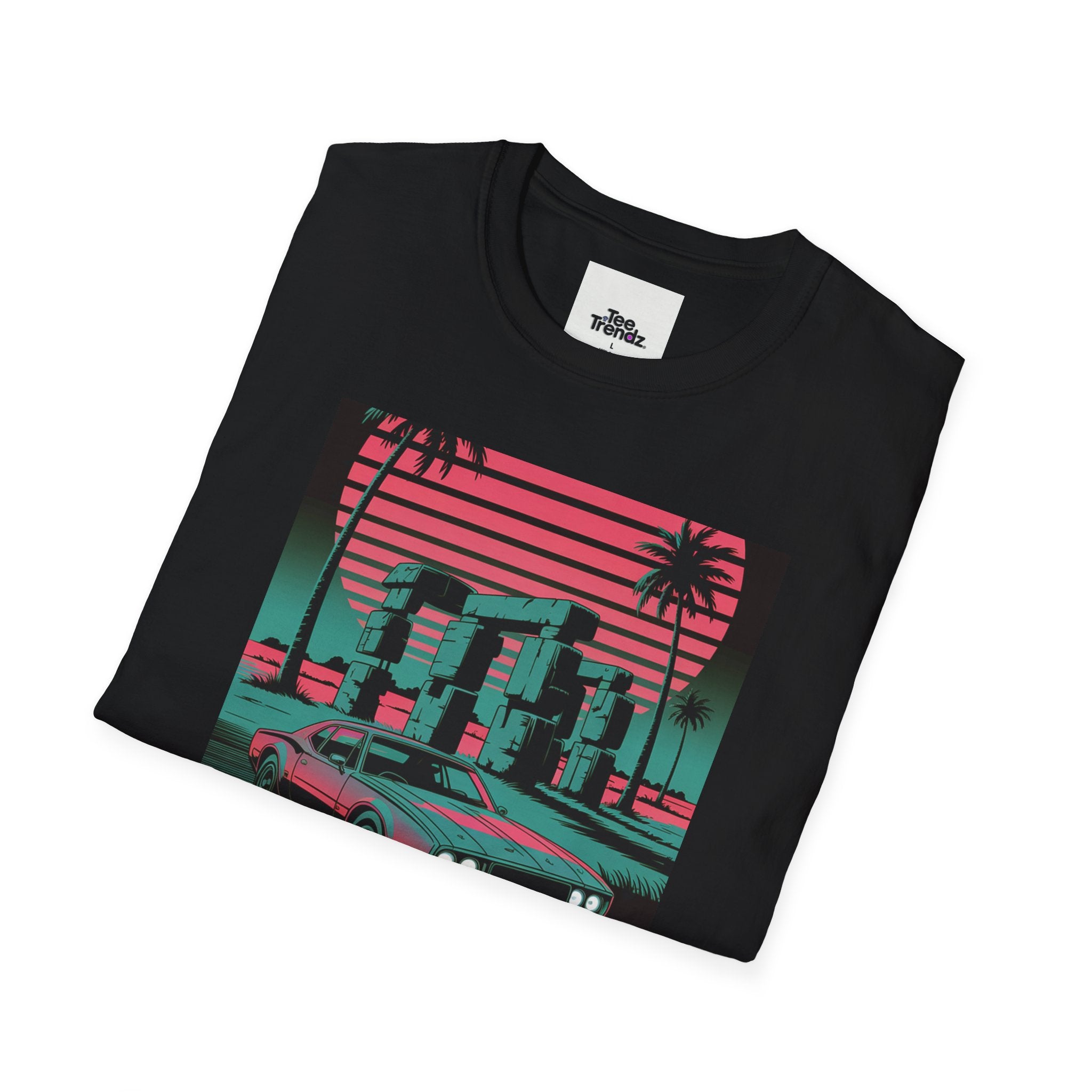 Visit Nebraska Retro T-Shirt — Neon Vintage Roadtrip Poster Design