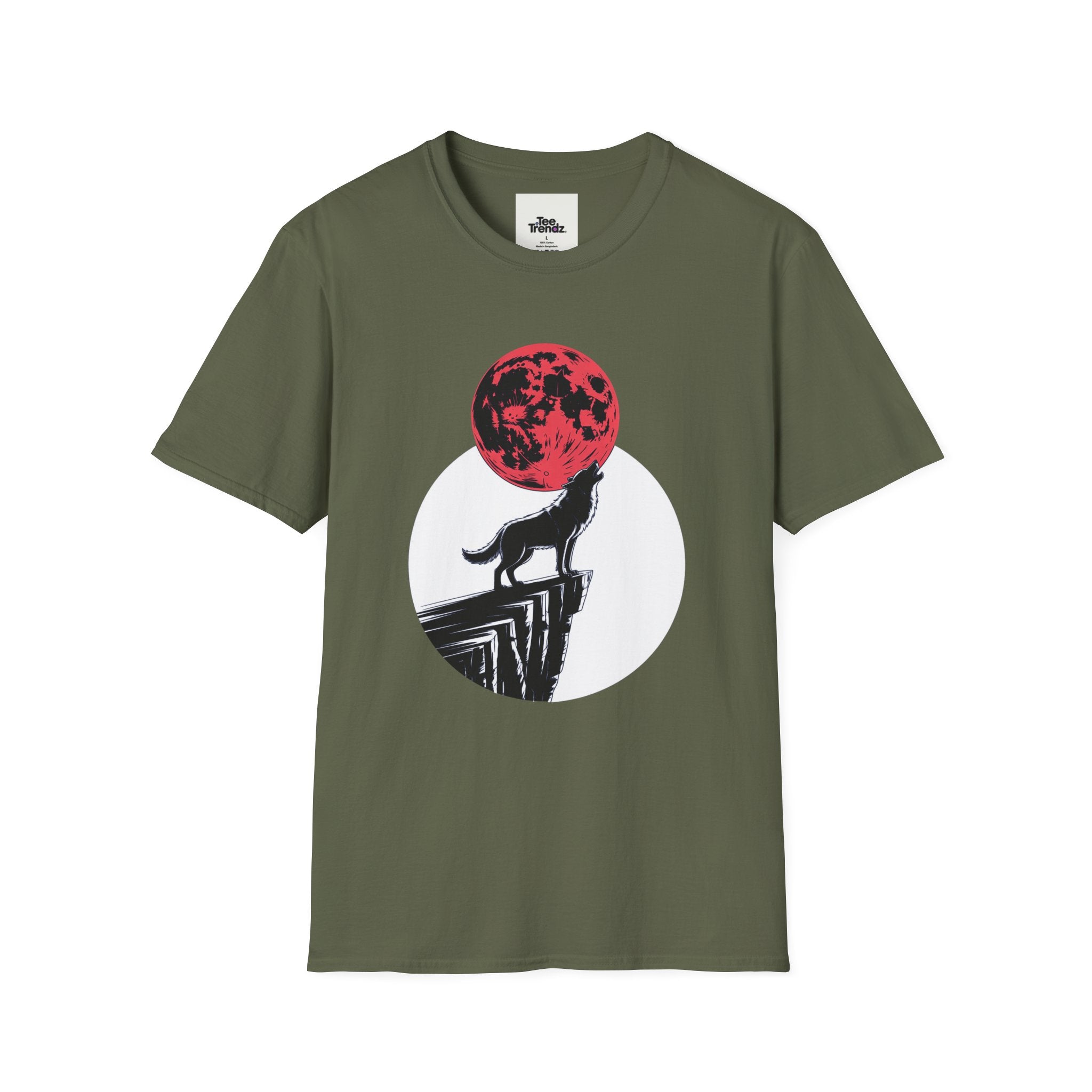 Wolf Howl T-Shirt — Red Moon Graphic Tee