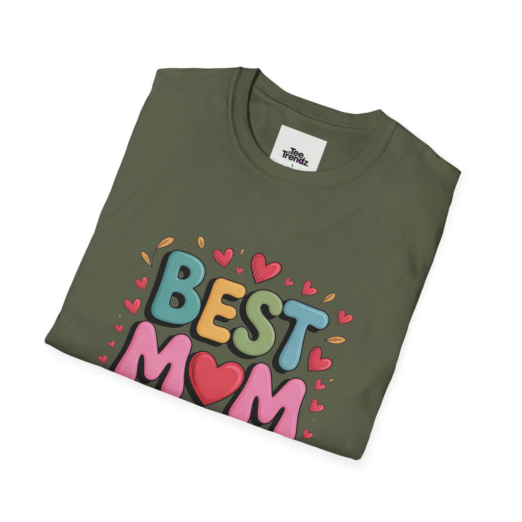 Best Mom Ever T-Shirt — Colorful Heart Mothers Day Tee