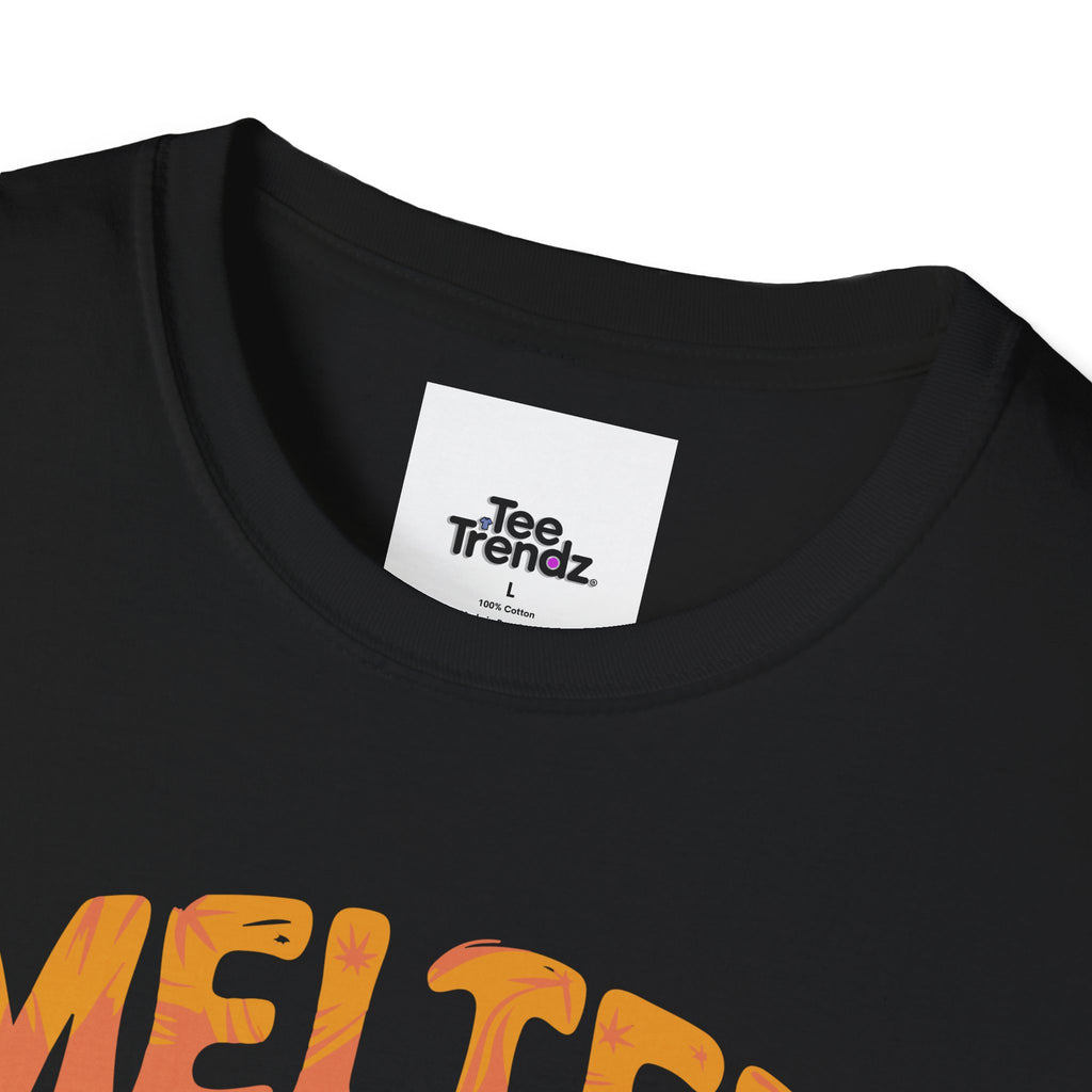 Cat Graphic T-Shirt — "Melted Wear" Retro Moonlit Design