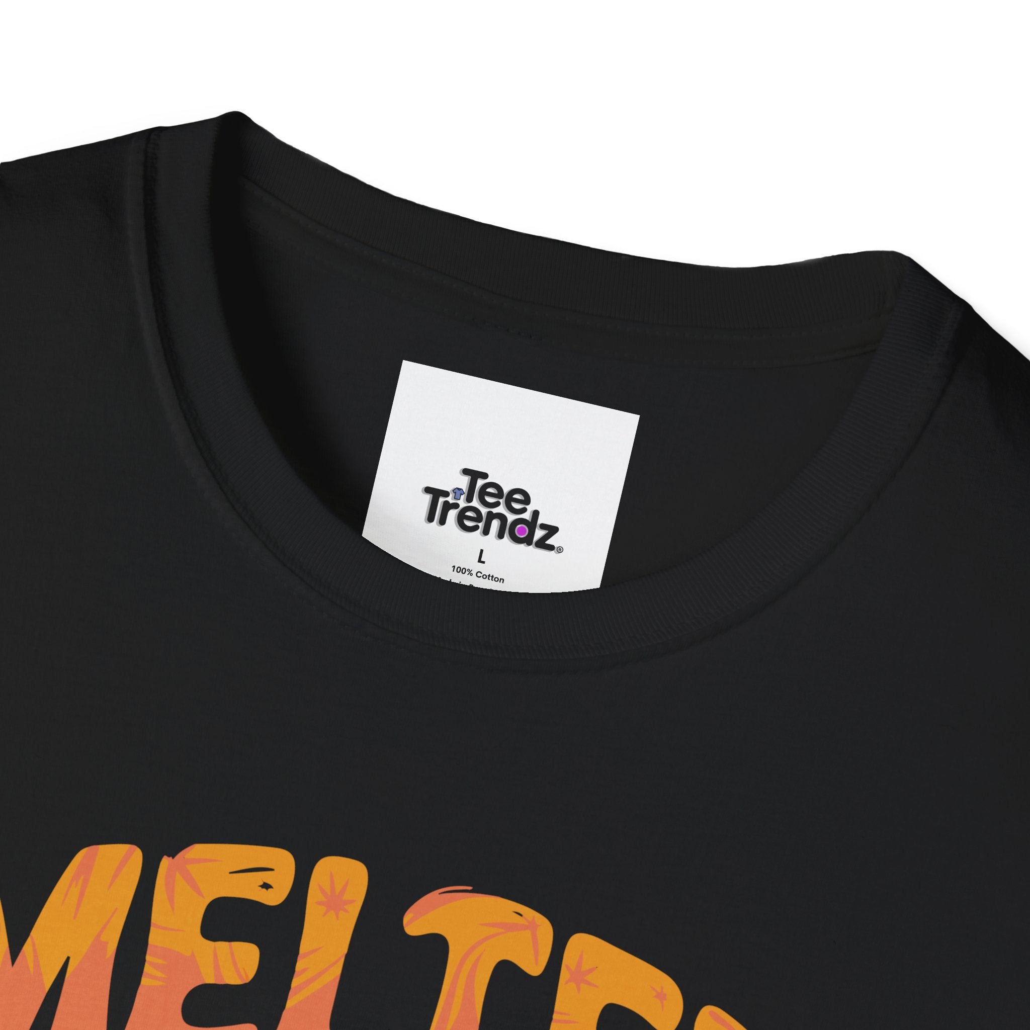 Cat Graphic T-Shirt — "Melted Wear" Retro Moonlit Design