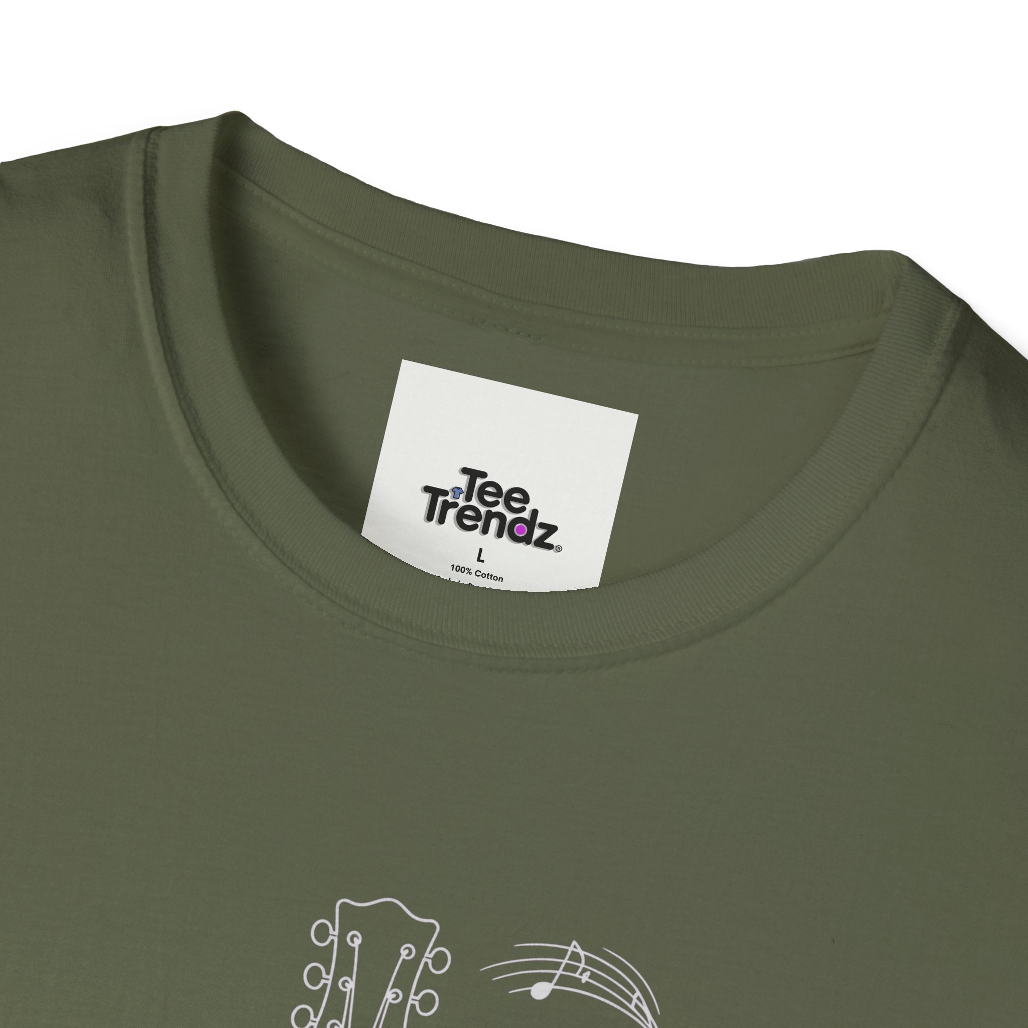 Acoustic Floral Guitar T-Shirt — 'A Heartwide Water I...' Music Tee for Songwriters & Folk Lovers