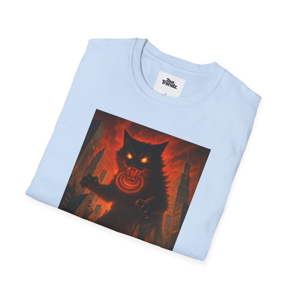 Demon Night T-Shirt — Fiery Monster Illustration Tee
