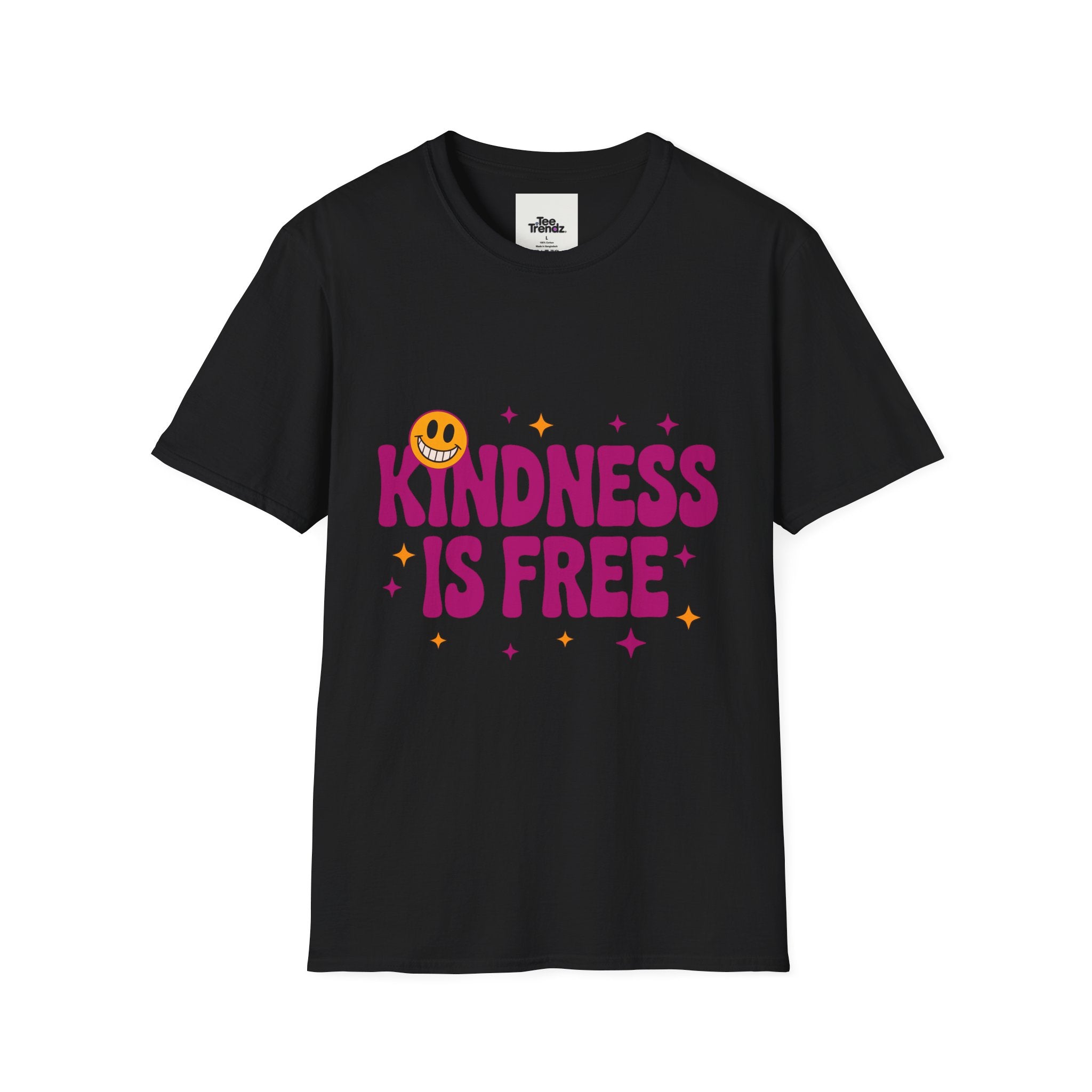 Kindness Is Free T-Shirt — Positive Message Smile Tee