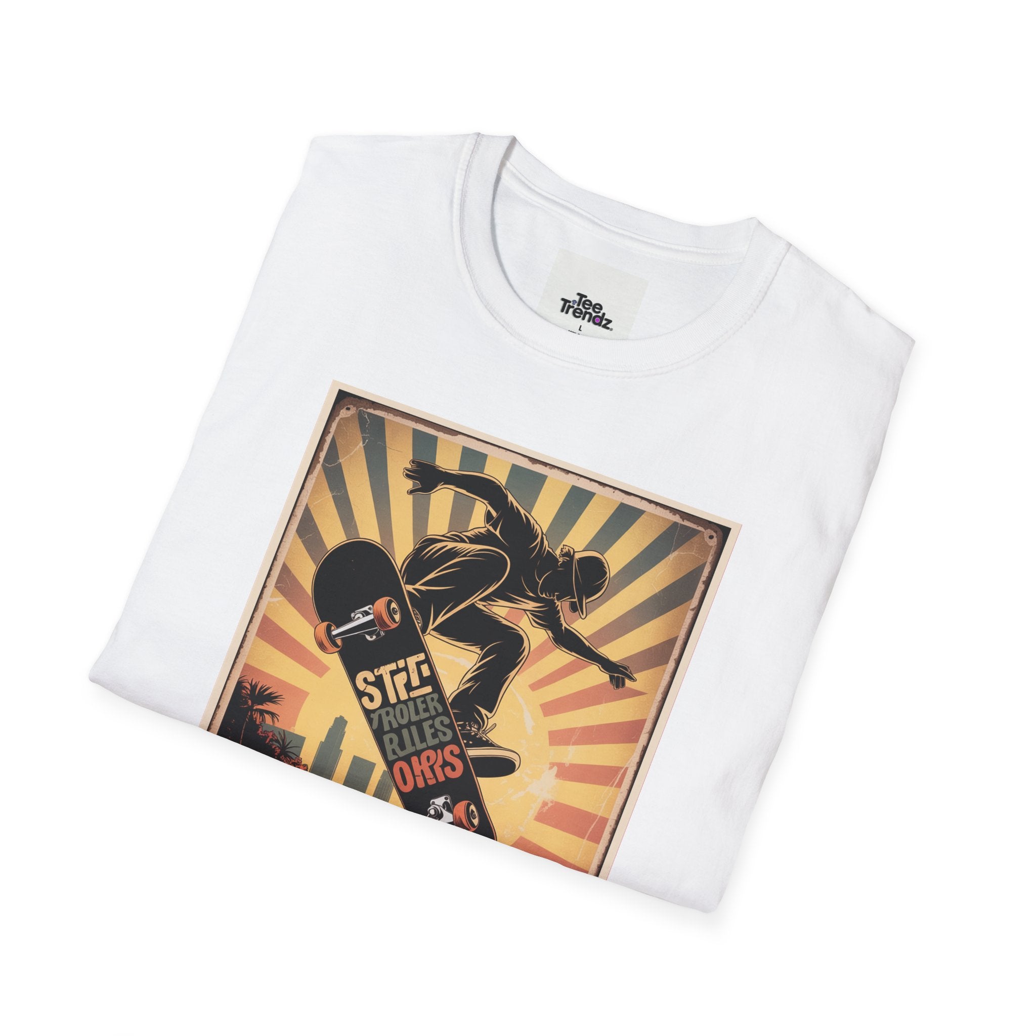 Los Angeles Skateboard Vintage Poster T-Shirt