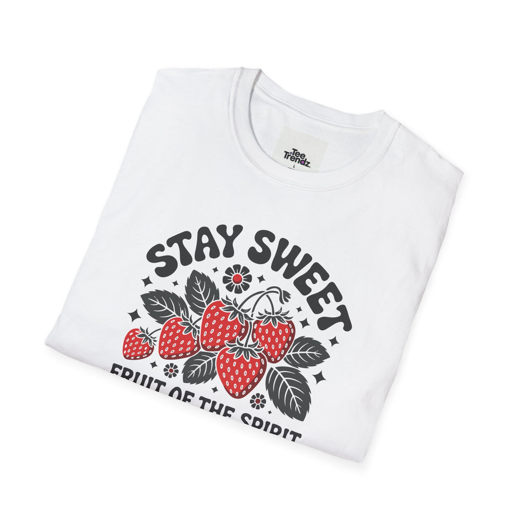 Stay Sweet Fruit of the Spirit T-Shirt — Strawberry Faith Graphic Tee