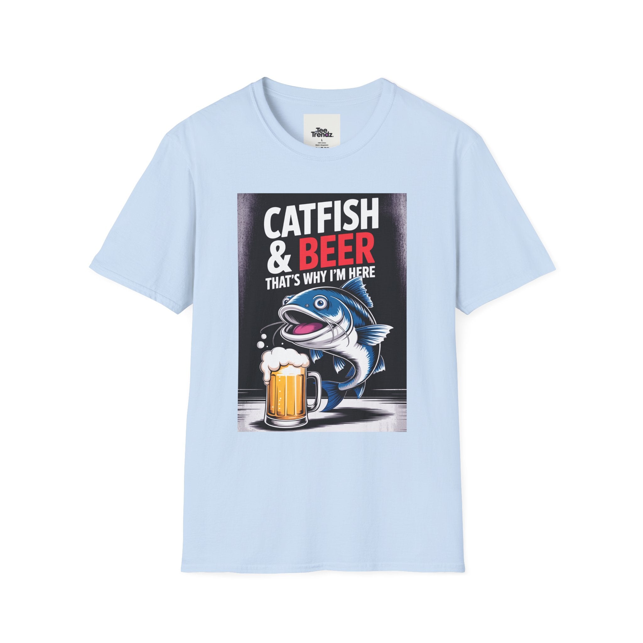 Catfish & Beer T-Shirt — Funny Fishing Shirt with Beer Graphic
