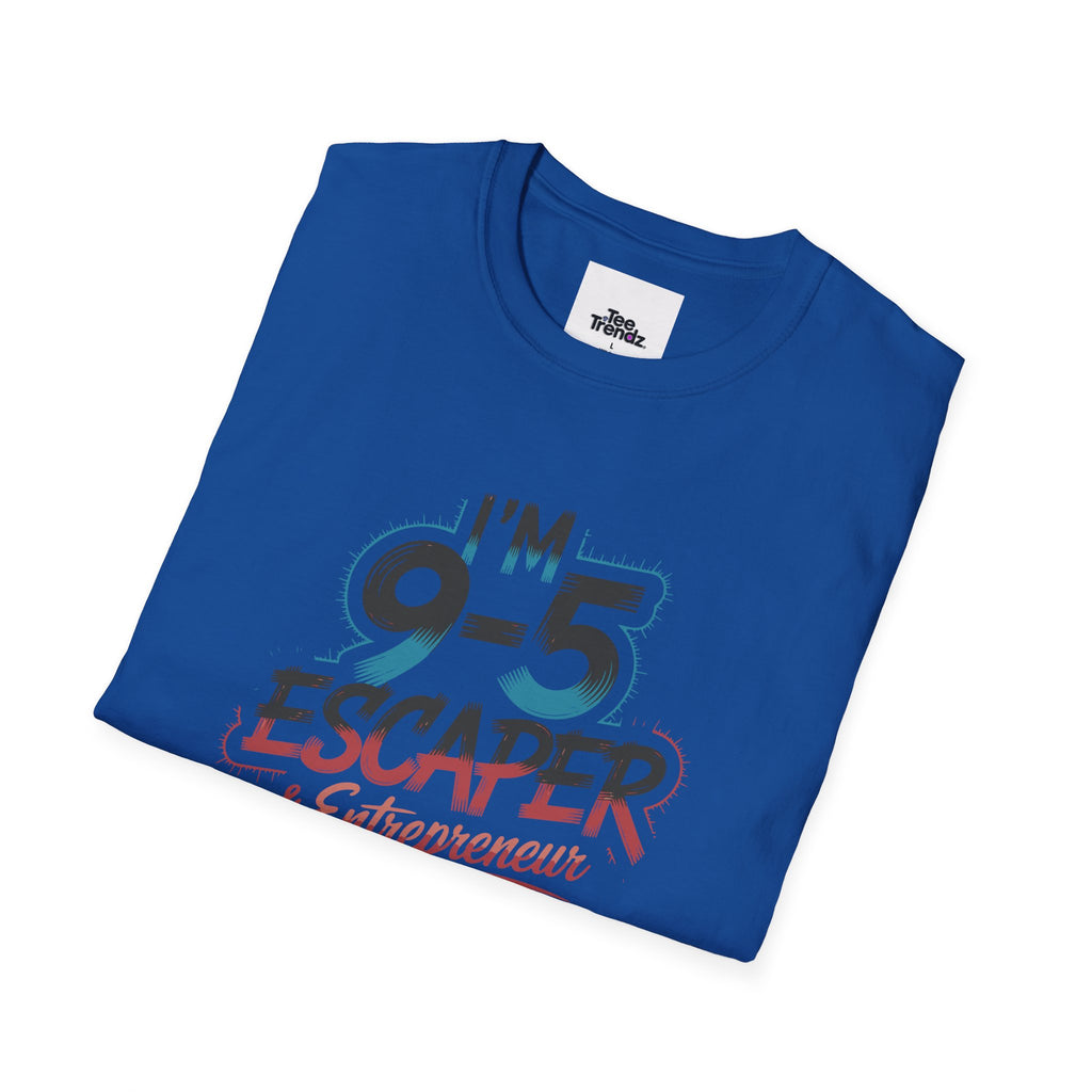 T-Shirt — "I'm a 9-5 Escaper & Entrepreneur" Retro Graphic Tee