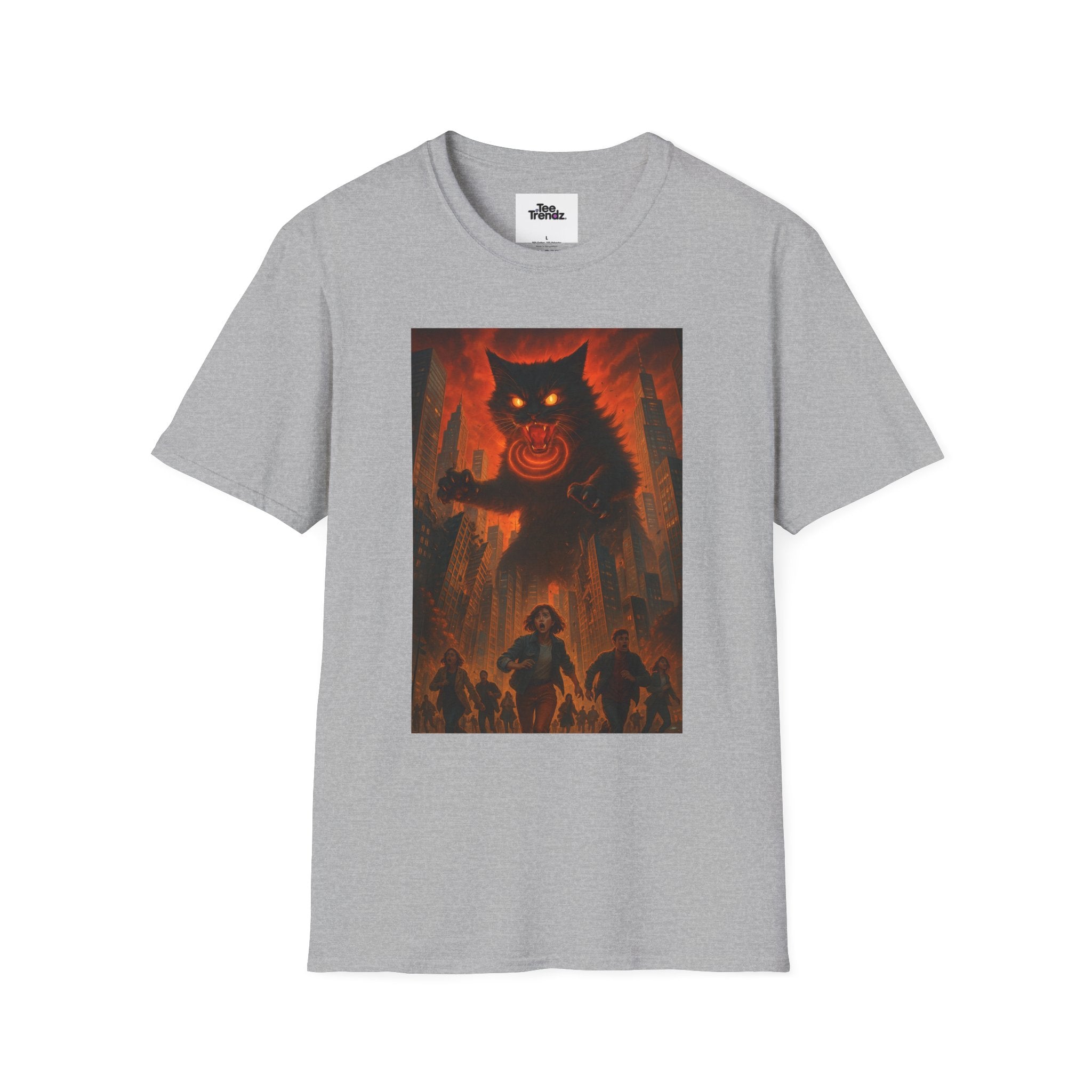 Demon Night T-Shirt — Fiery Monster Illustration Tee