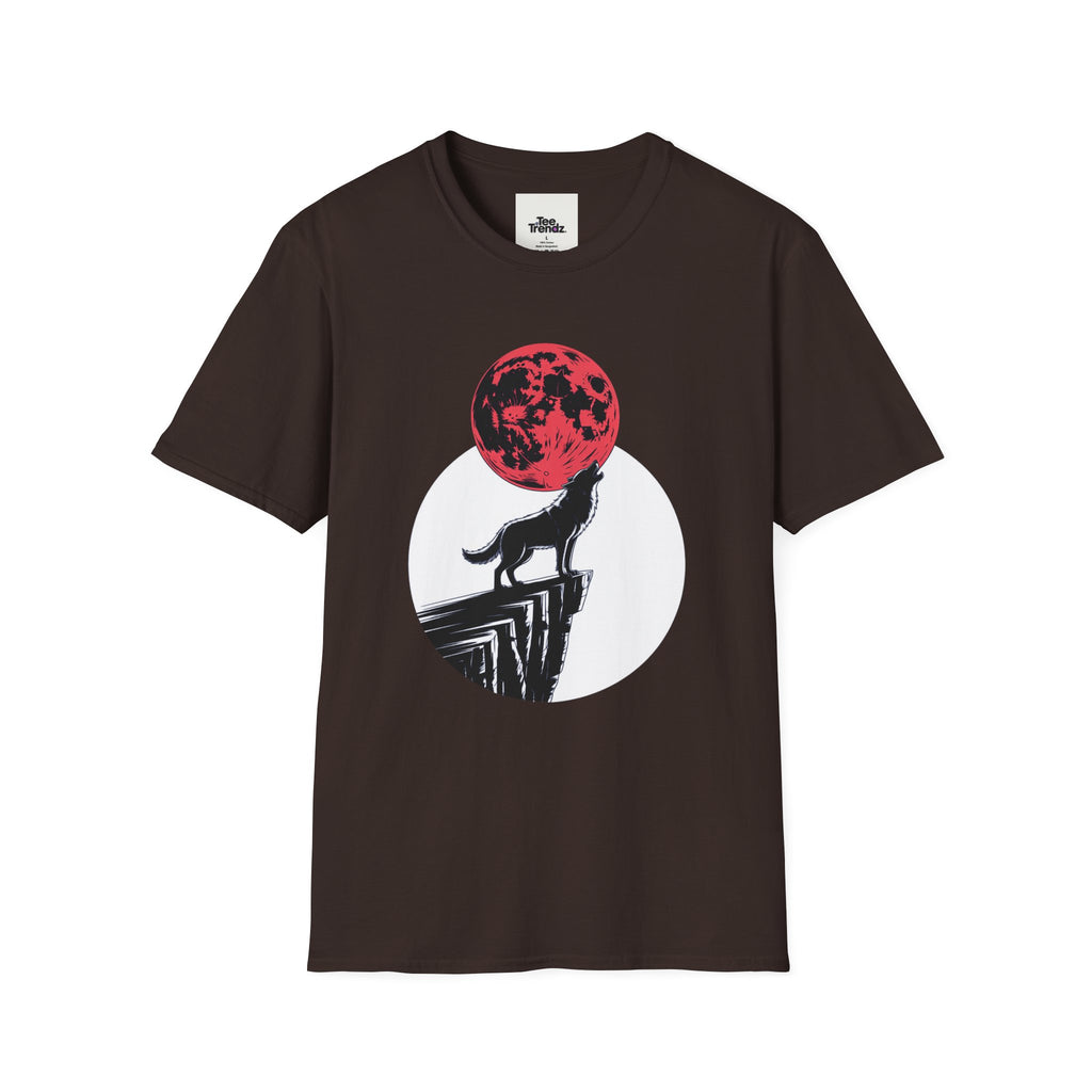 Wolf Howl T-Shirt — Red Moon Graphic Tee