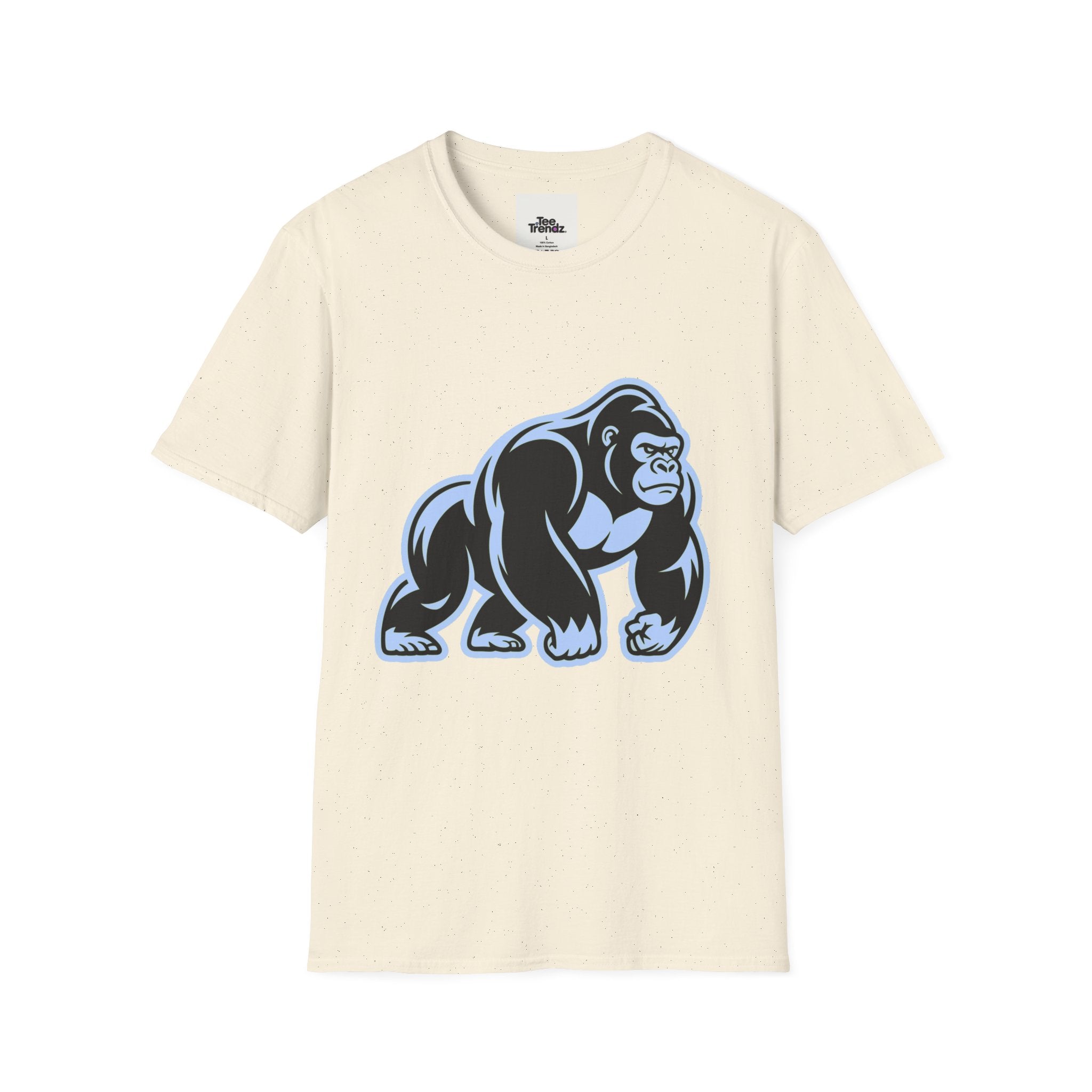 Gorilla Mascot T-Shirt — Bold Blue Ape Graphic Tee