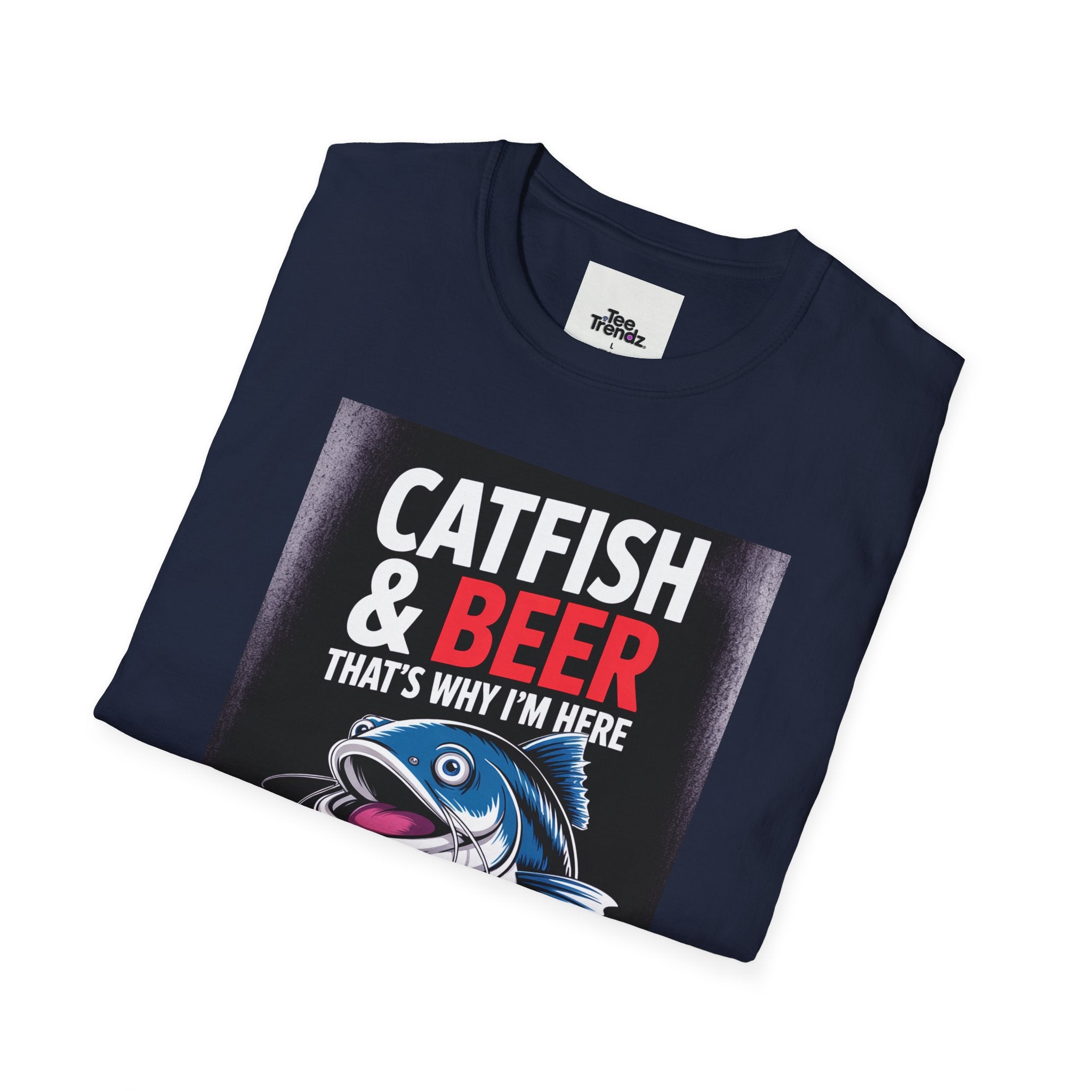 Catfish & Beer T-Shirt — Funny Fishing Shirt with Beer Graphic