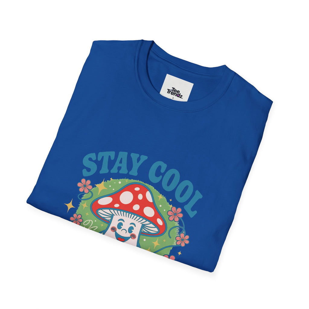 Stay Cool Mushroom T-Shirt — 'Be Yourself' Retro Cute Graphic Tee