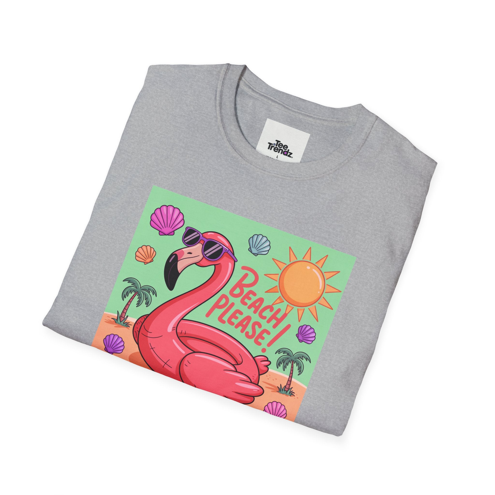Beach Please Flamingo T-Shirt