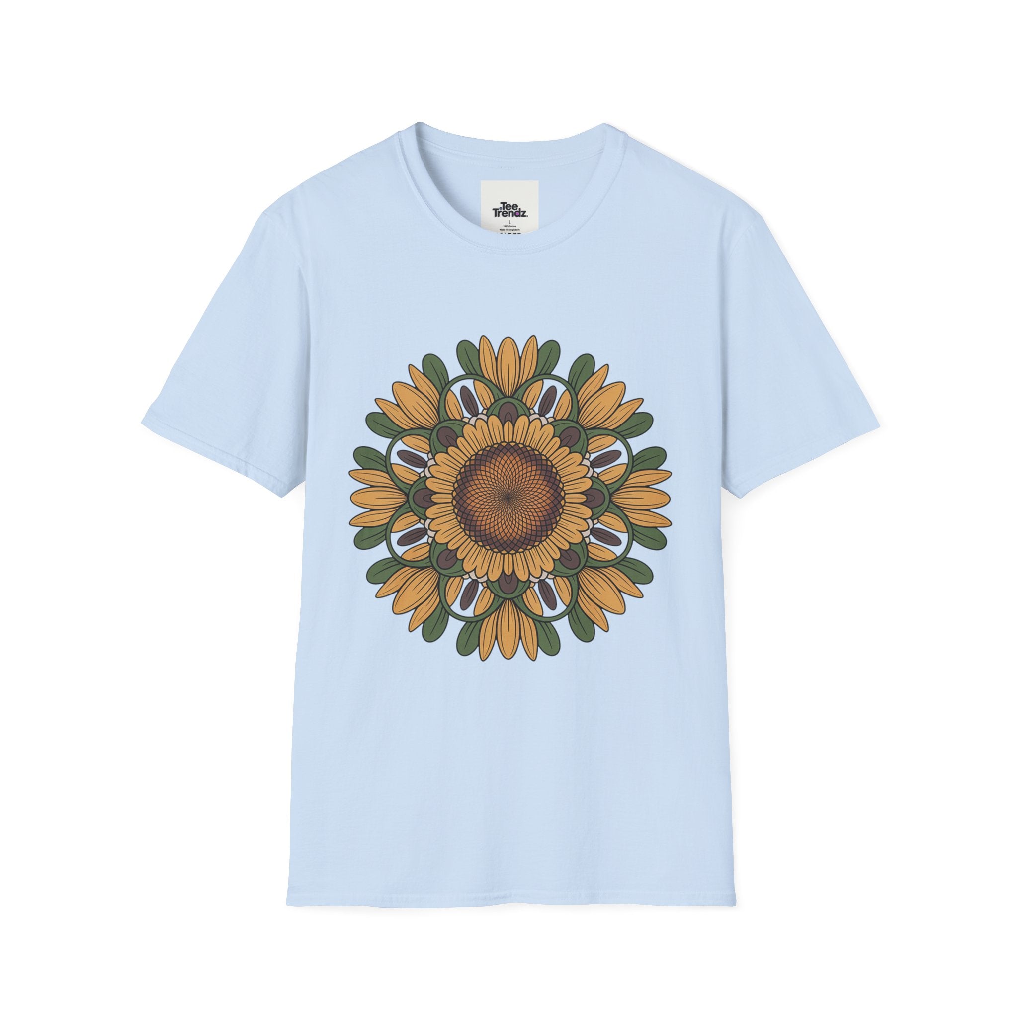 Sunflower Mandala T-Shirt — Retro Floral Graphic Tee
