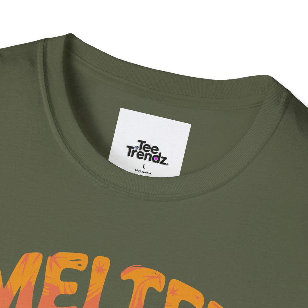 Cat Graphic T-Shirt — "Melted Wear" Retro Moonlit Design