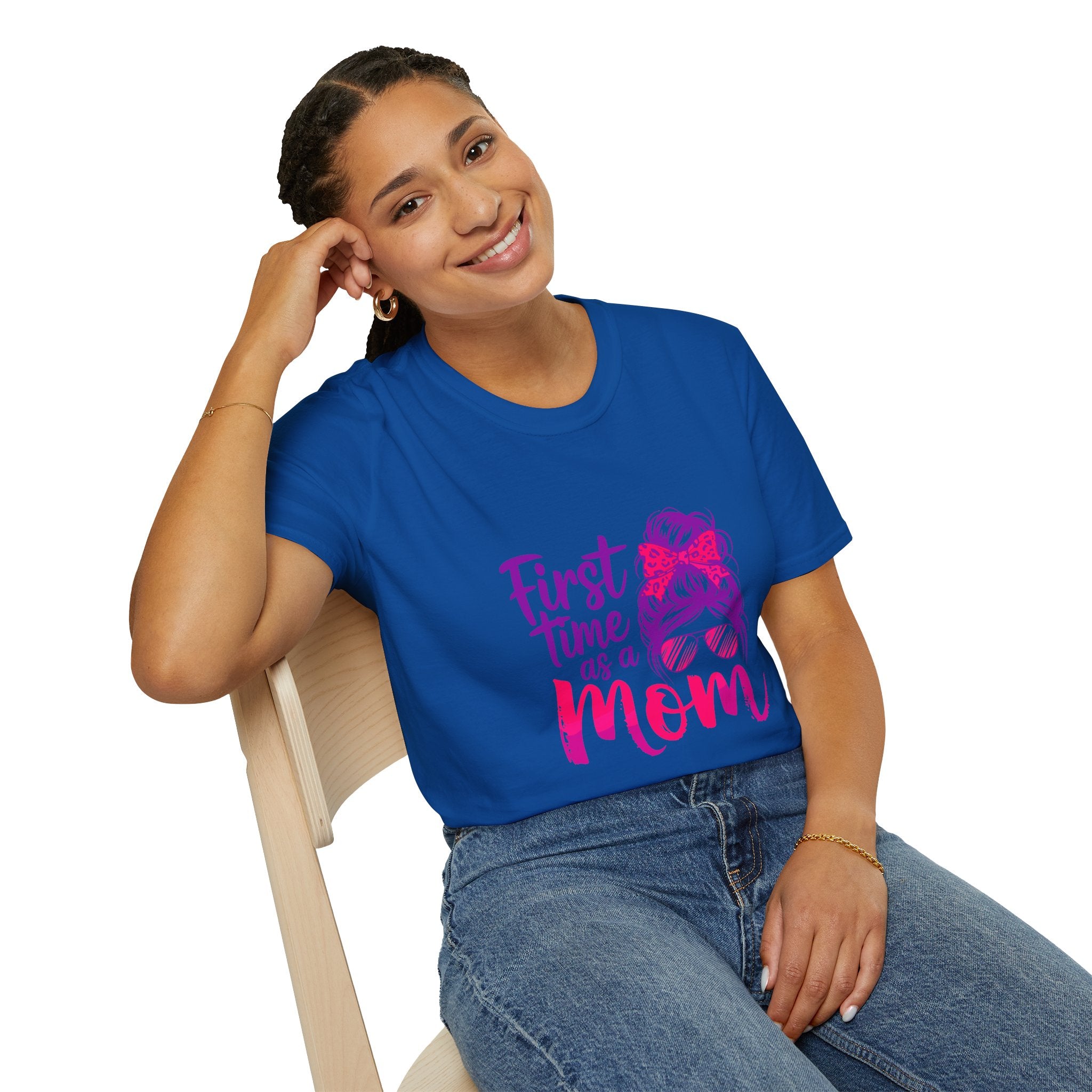 First Time as a Mom T-Shirt — New Mom Gift, Cute Mom Life Tee