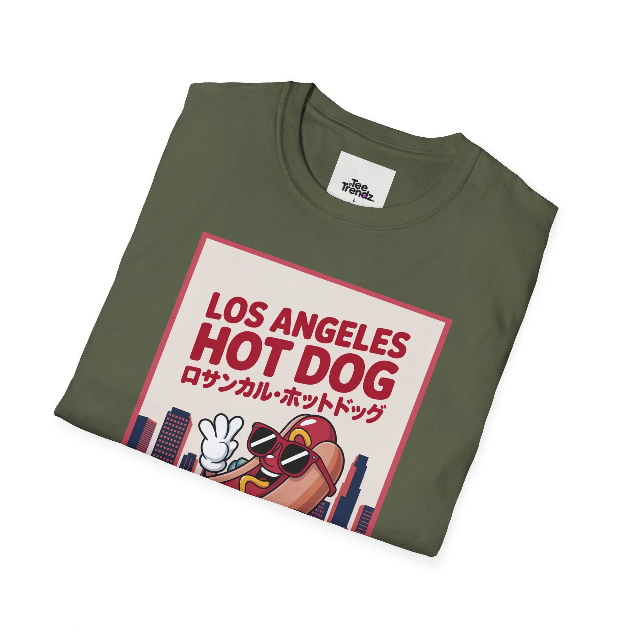 Los Angeles Hot Dog T-Shirt — Cute Cartoon Hotdog Graphic Tee