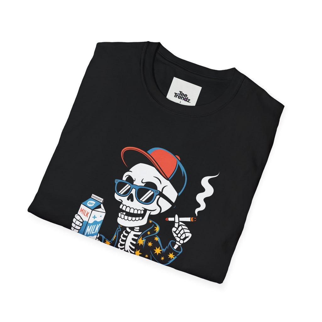 Skateboarding Skeleton Graphic T-Shirt – Cool Retro Streetwear Tee