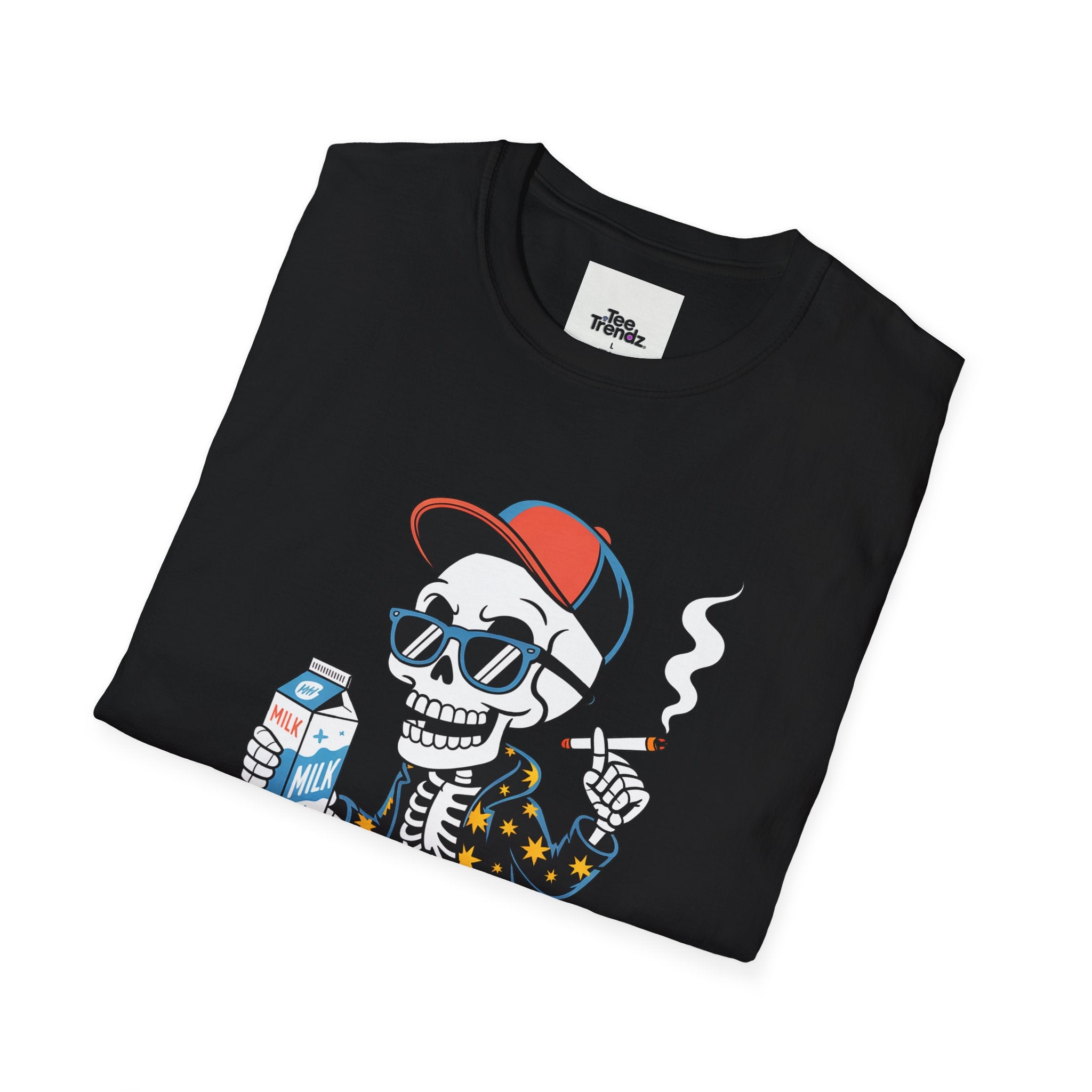 Skateboarding Skeleton Graphic T-Shirt – Cool Retro Streetwear Tee