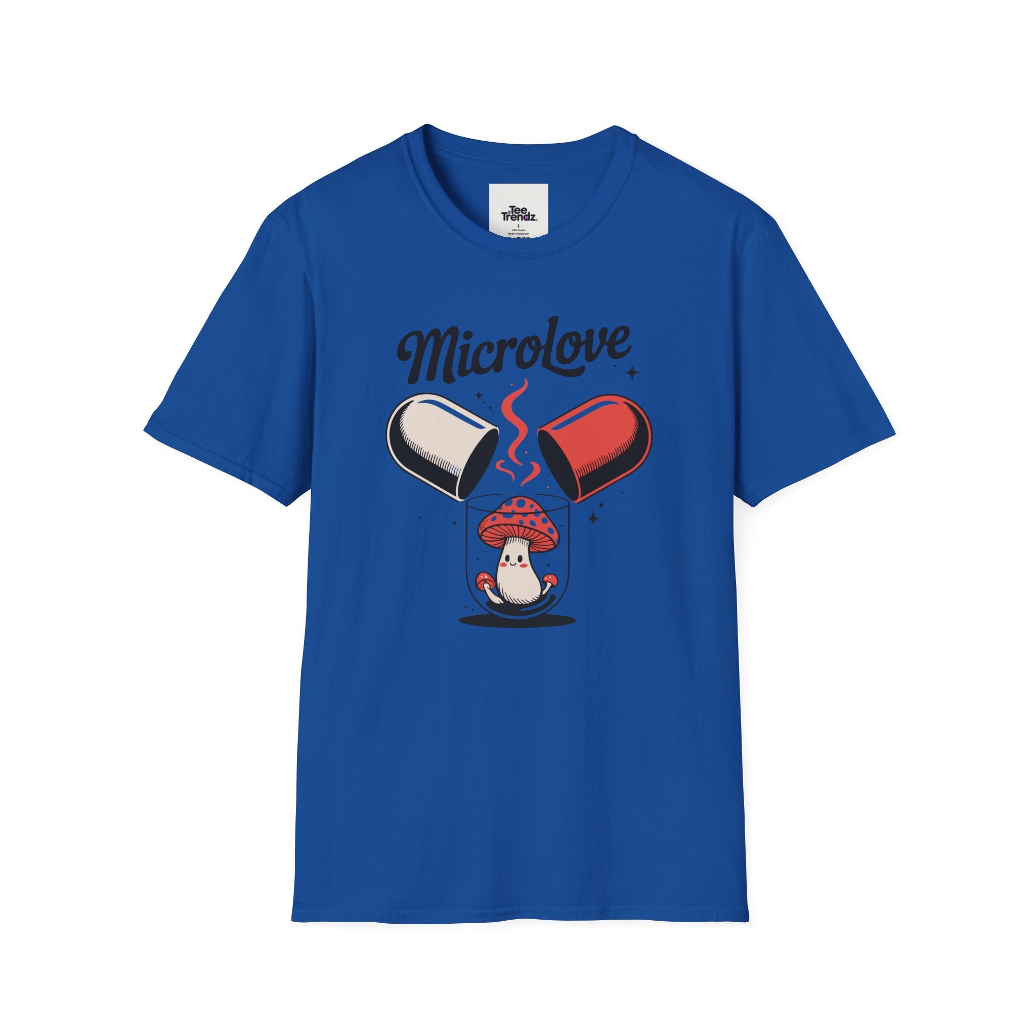 T-Shirt — "Microlove" Cute Mushroom Capsule Graphic Tee