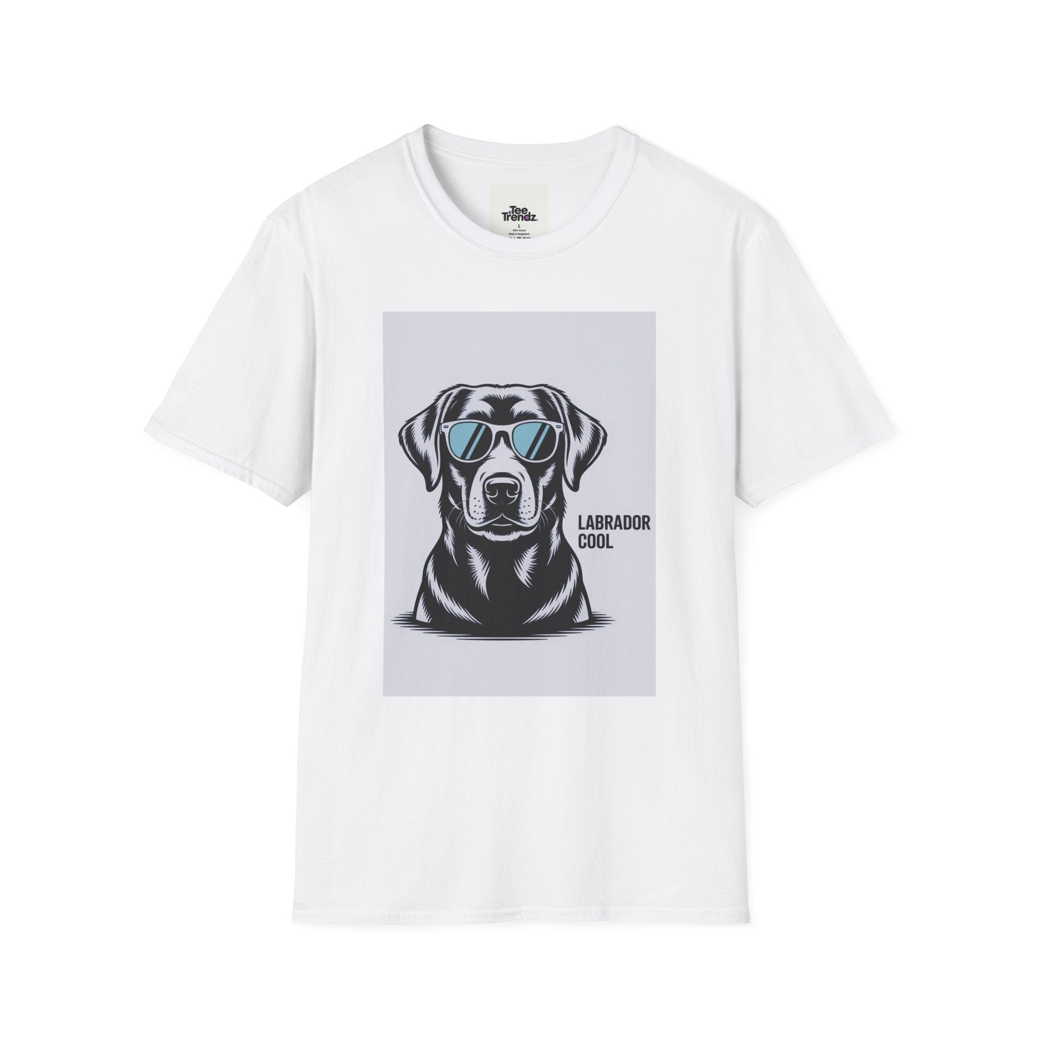 Labrador Cool T-Shirt — Black Lab with Sunglasses Graphic