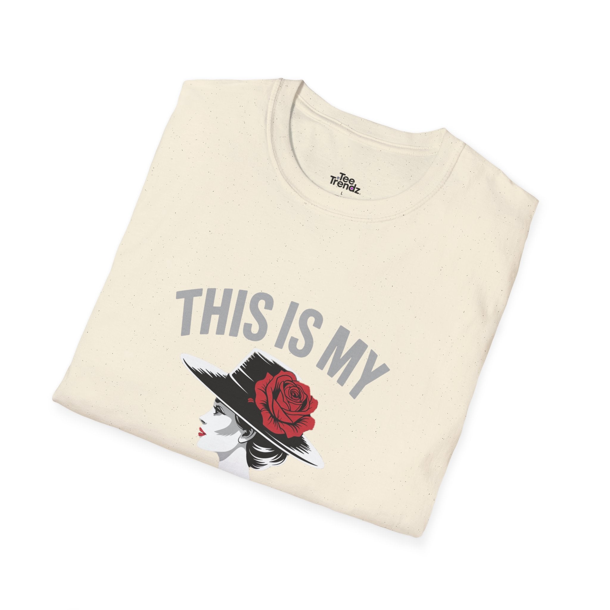 Derby Day Dress T-Shirt — "This Is My Derby Day Dress" Ladies Hat Racing Tee