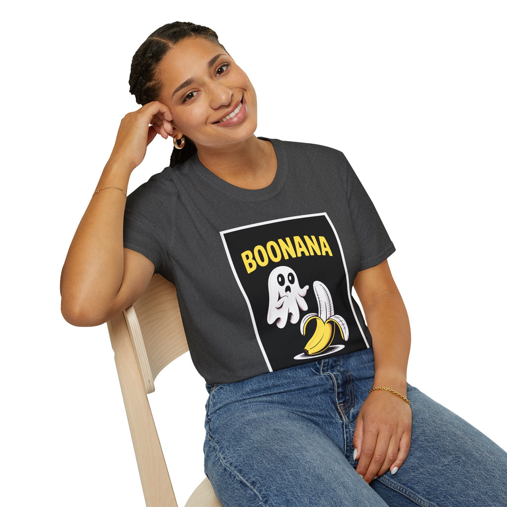 Boonana Ghost Banana Graphic T-Shirt — Funny Halloween Fruit Tee