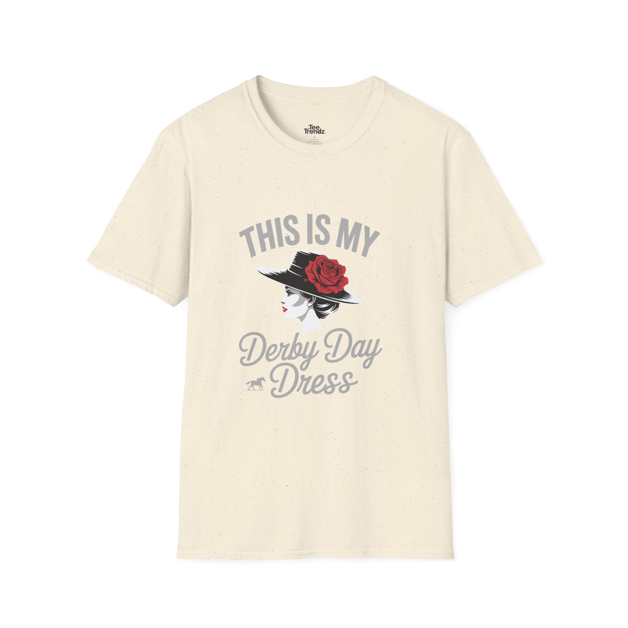 Derby Day Dress T-Shirt — "This Is My Derby Day Dress" Ladies Hat Racing Tee