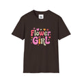 Flower Girl T-Shirt — Cute Retro Floral Wedding Tee for Kids