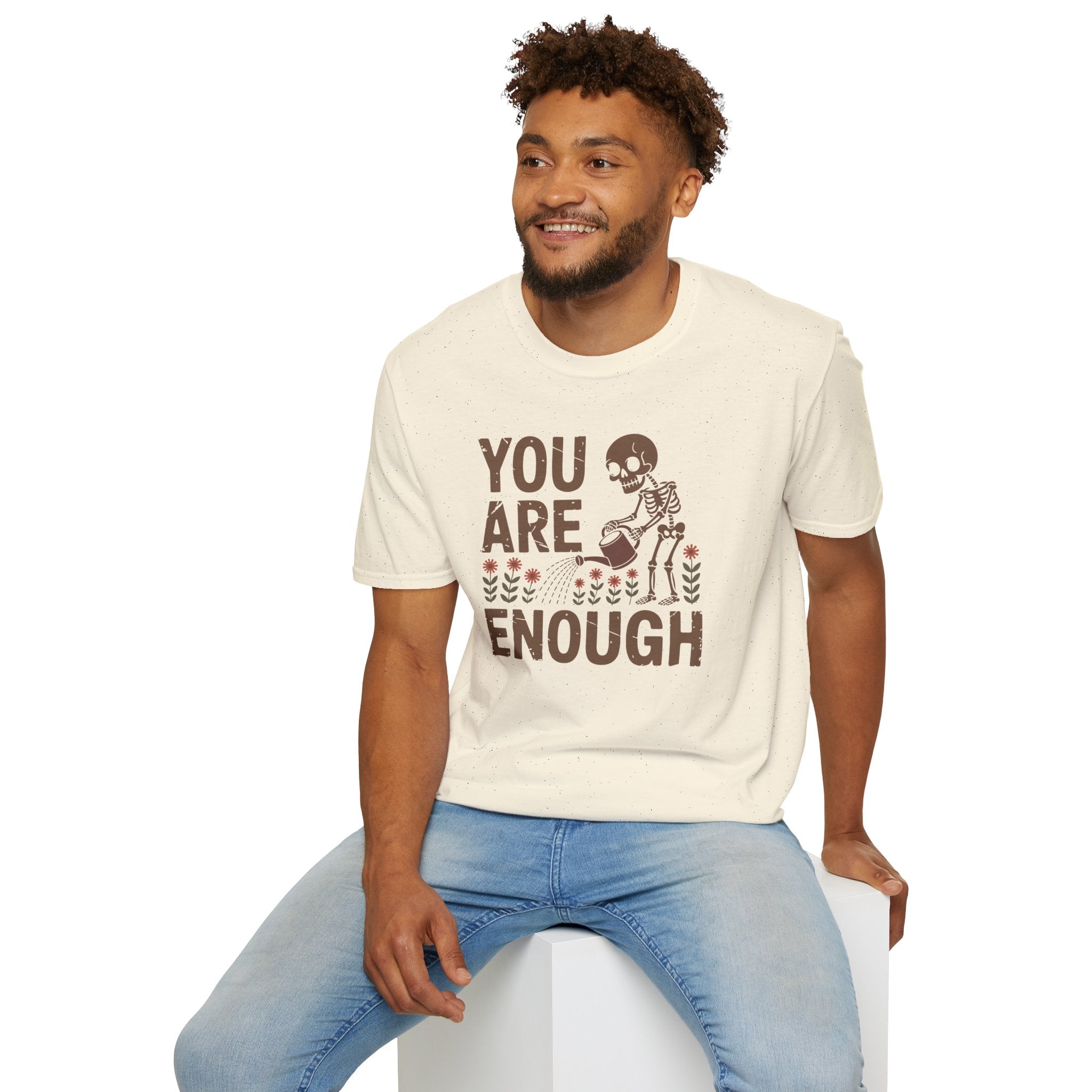 You Are Enough T-Shirt — Encouraging Floral Graphic Tee