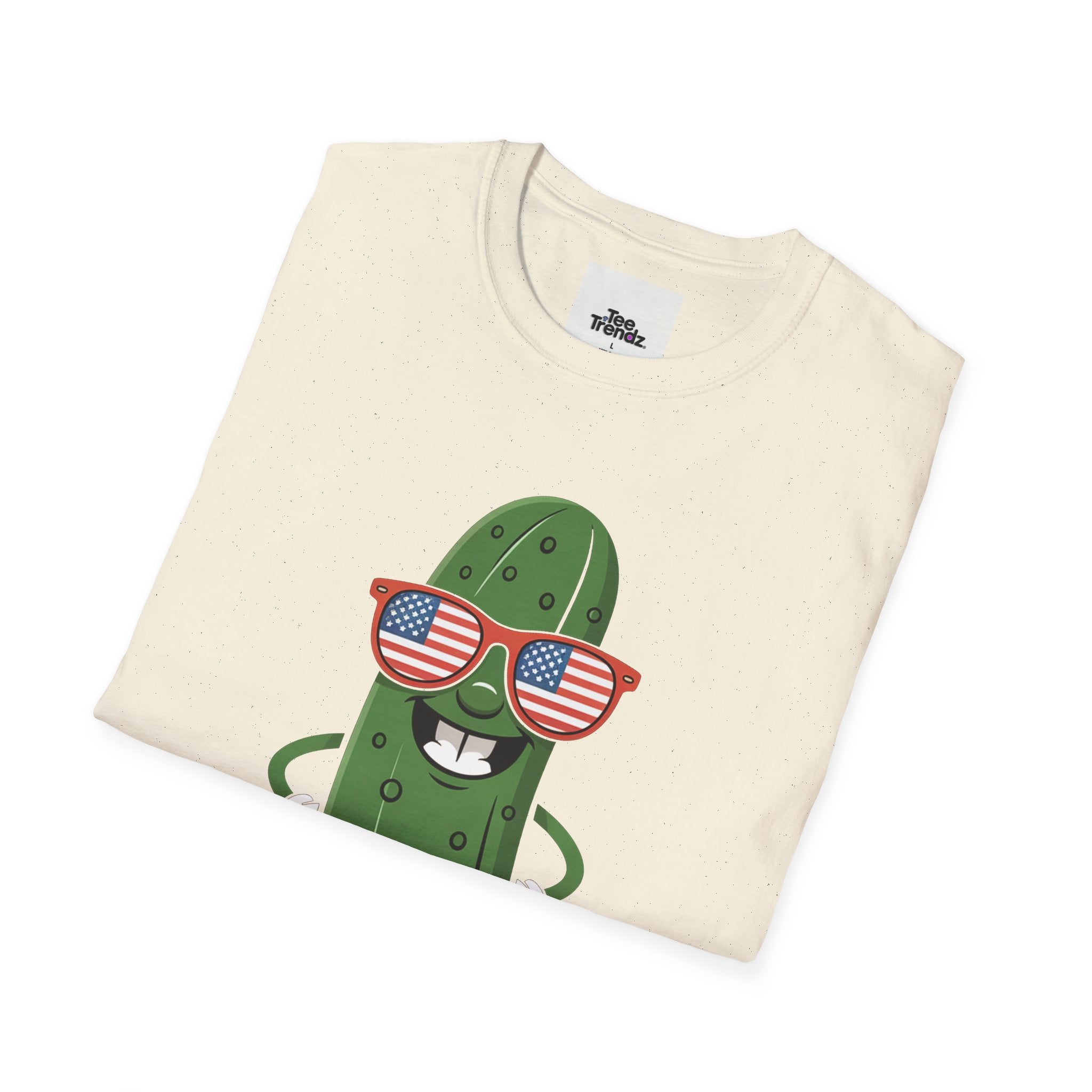 Patriotic Pickle T-Shirt — Cool Pickle with USA Sunglasses