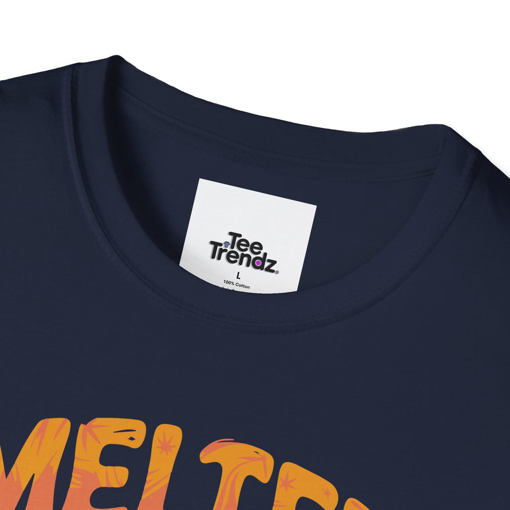 Cat Graphic T-Shirt — "Melted Wear" Retro Moonlit Design