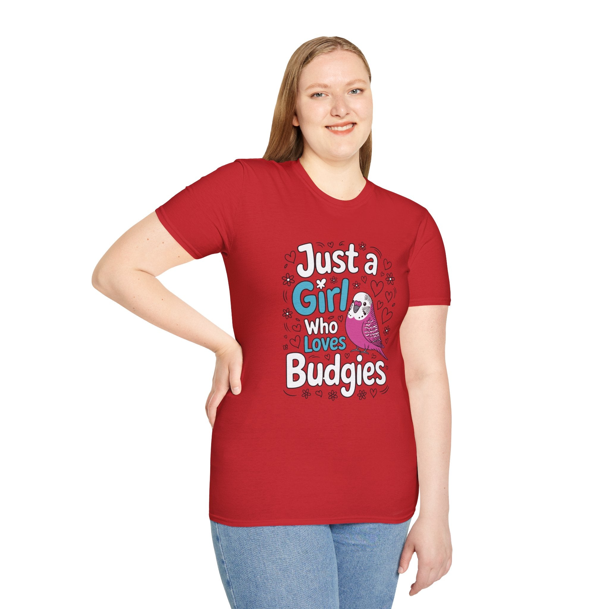 Just a Girl Who Loves Budgies T-Shirt – Cute Budgie Parakeet Tee for Bird Lovers