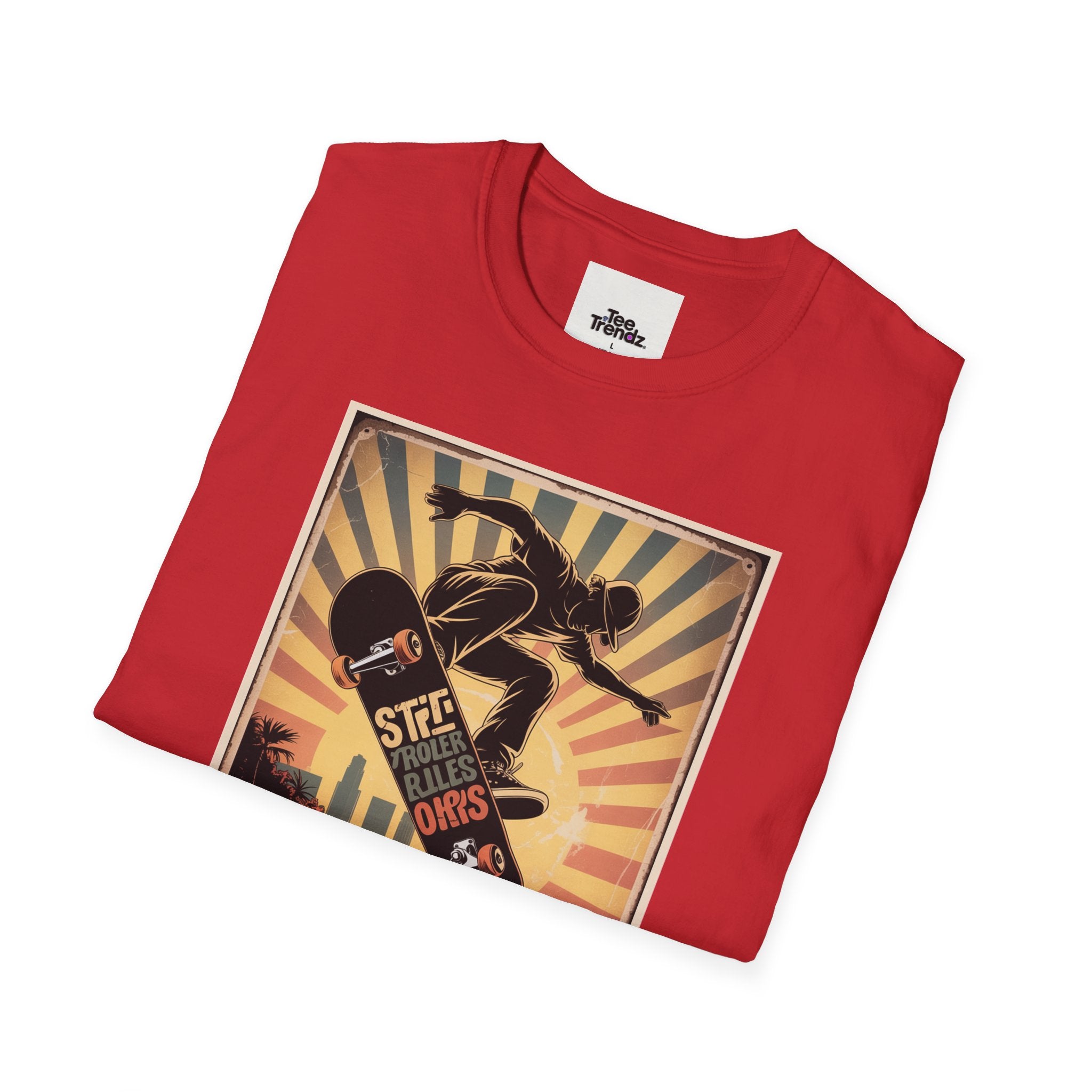 Los Angeles Skateboard Vintage Poster T-Shirt