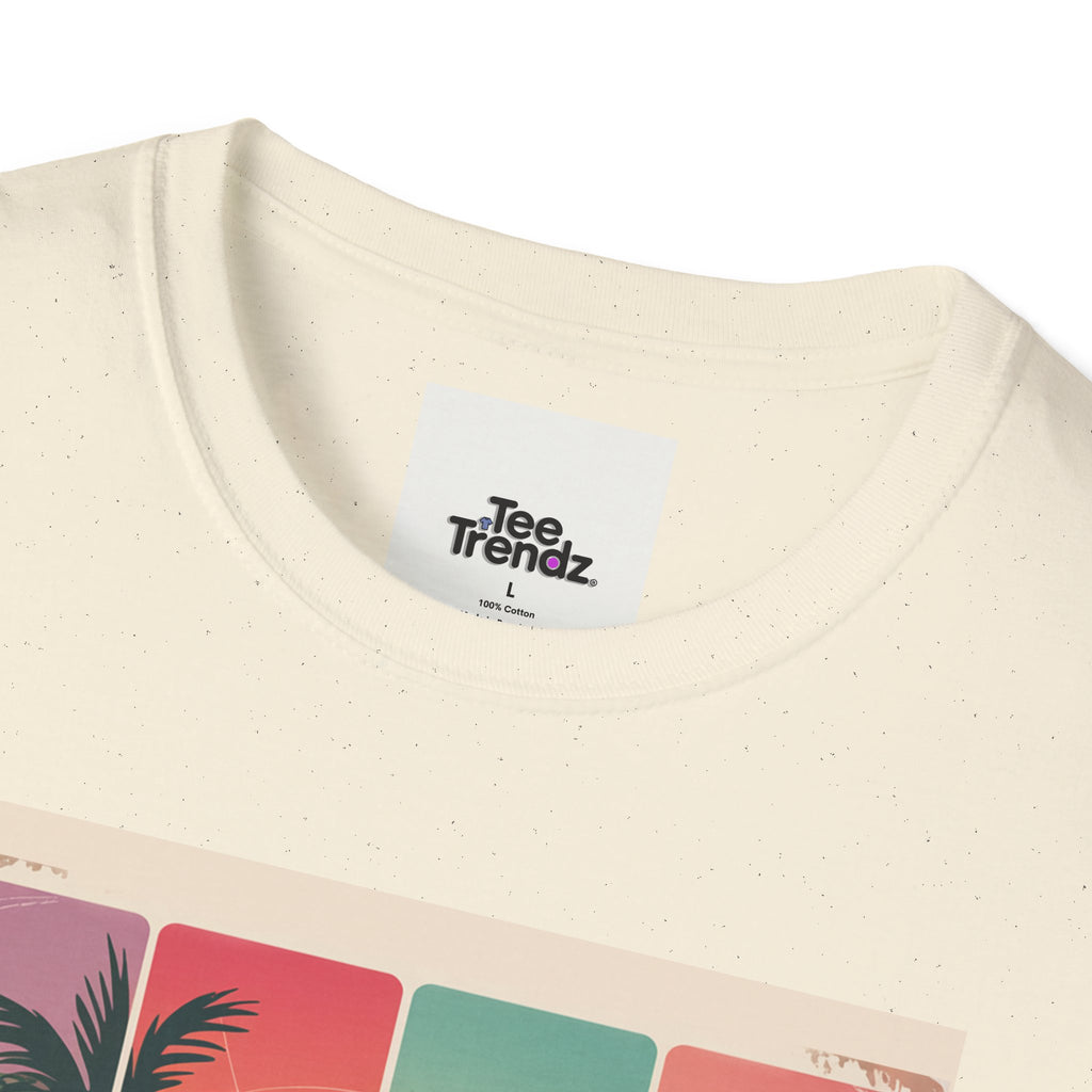 Summer Never Ends T-Shirt – Vintage Beach Sunset Graphic Tee