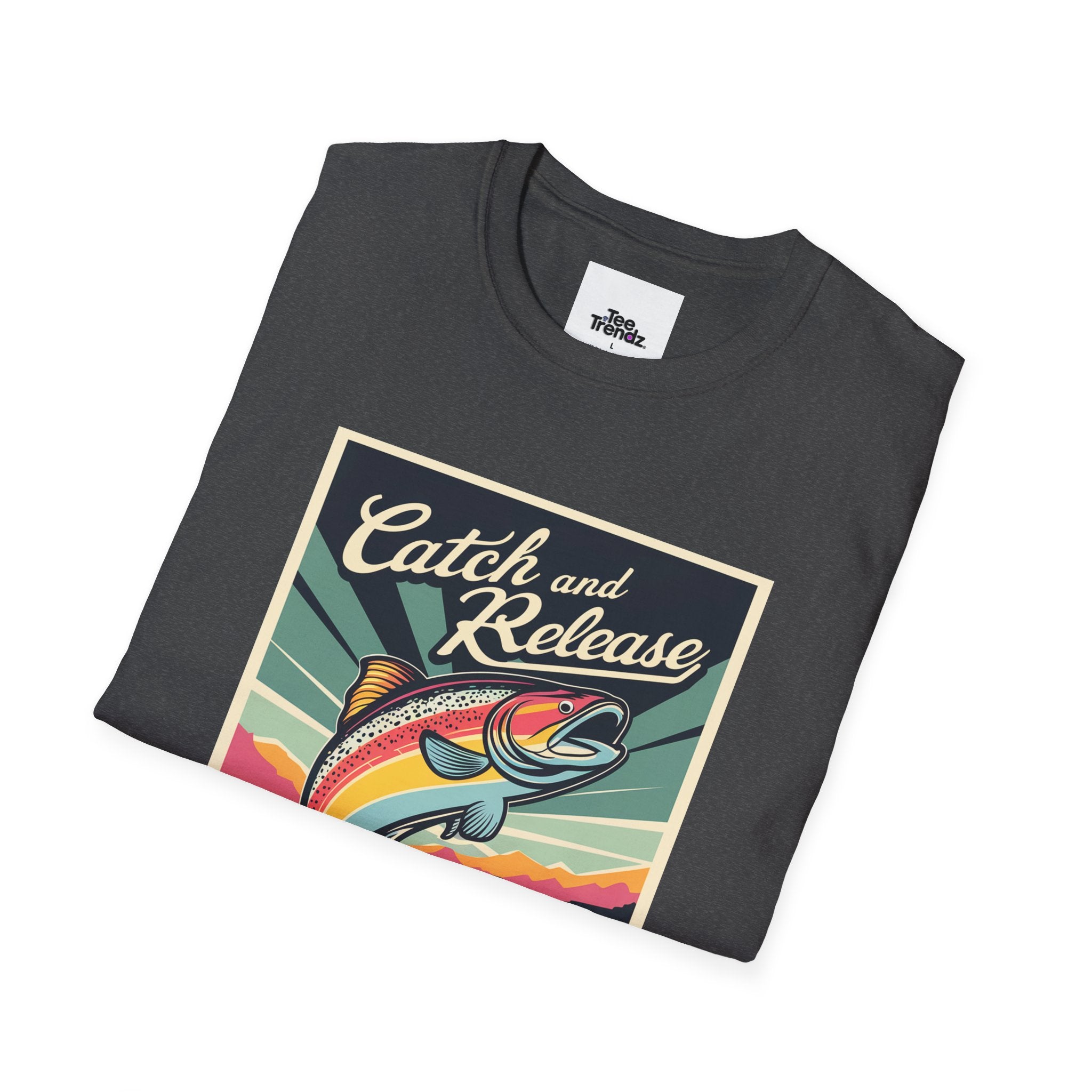 Catch and Release Fishing T-Shirt — Retro Trout Angler Tee