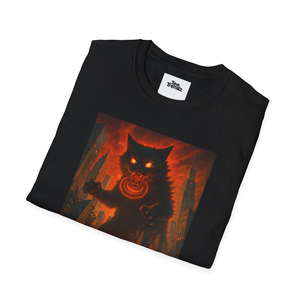 Demon Night T-Shirt — Fiery Monster Illustration Tee