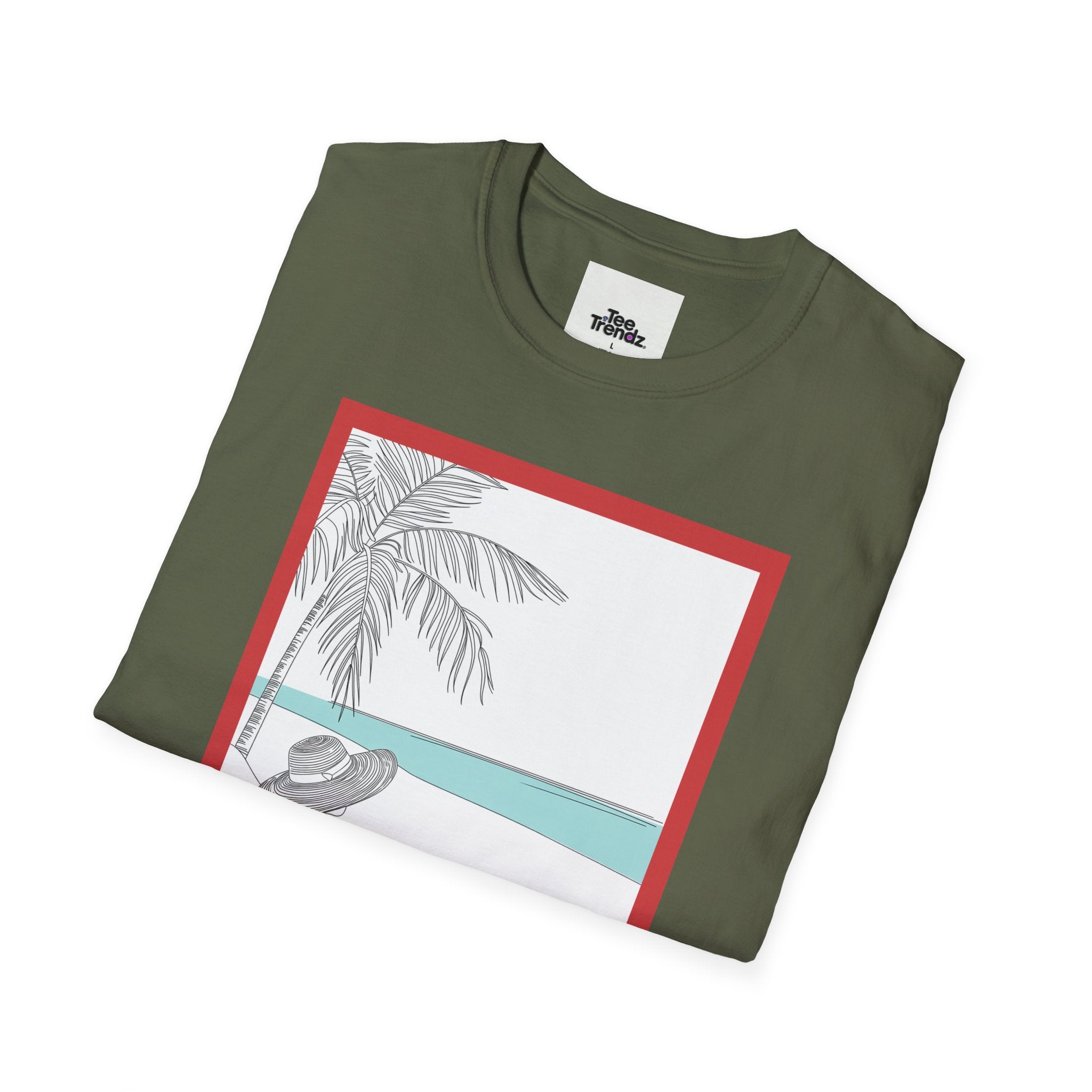 Summer Beach Graphic T-Shirt — 'SUMMER' Retro Palm & Relaxation Design