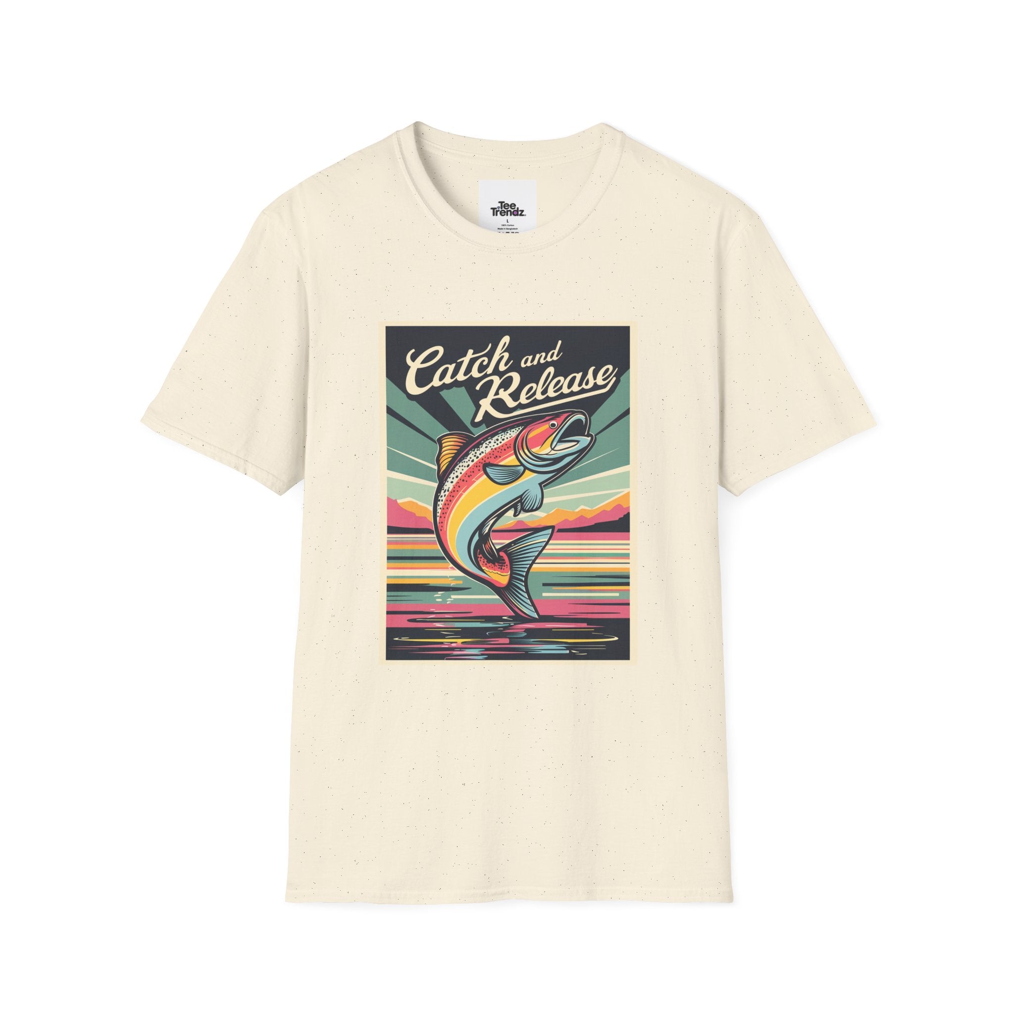 Catch and Release Fishing T-Shirt — Retro Trout Angler Tee