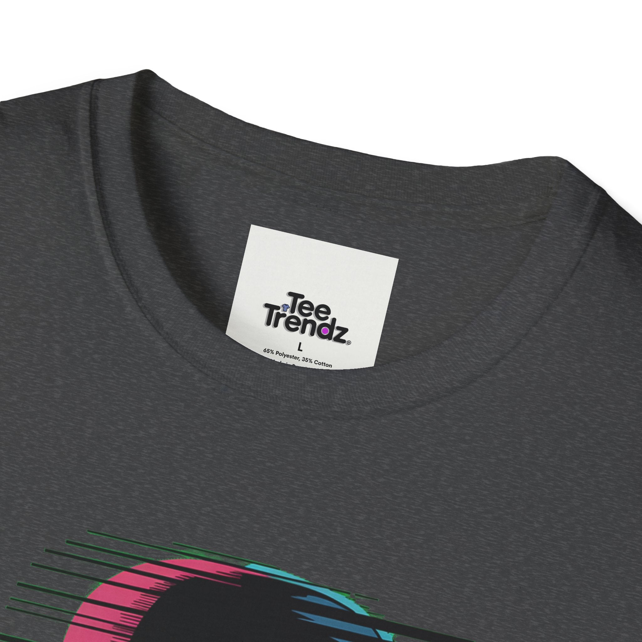 Glitch Kid Graphic T-Shirt — Retro Neon Horror Cute Tee