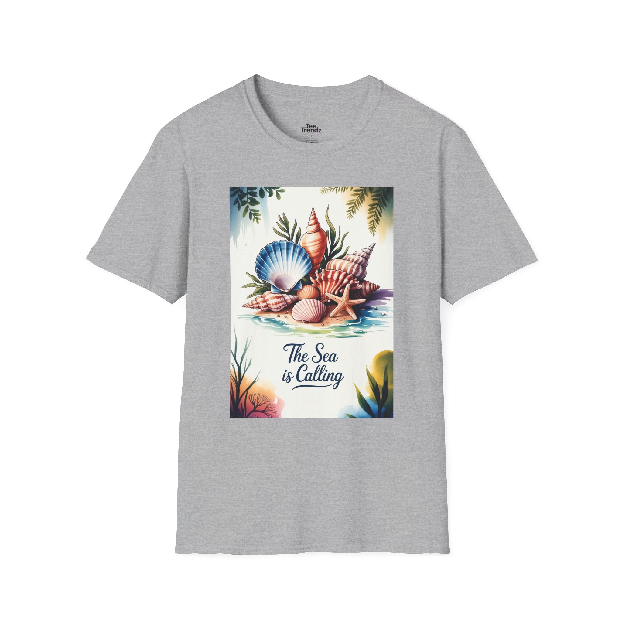 Sea Is Calling T-Shirt — Beach Shells Coastal Graphic Tee