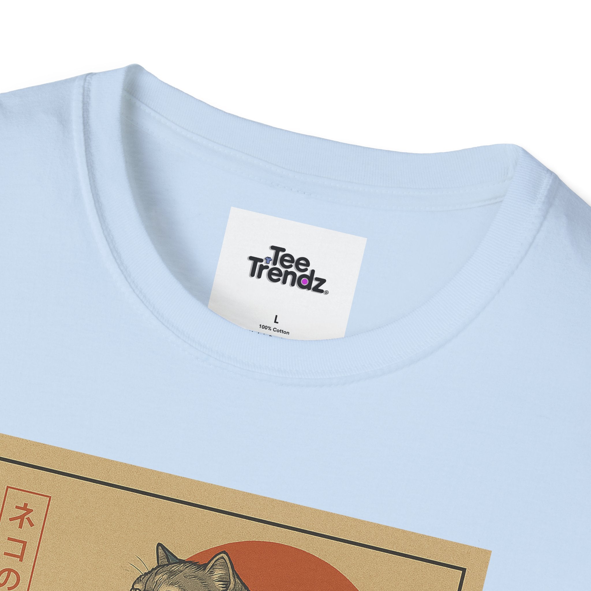 Katana Wave Cat T-Shirt — Vintage Japanese Wave Art Tee