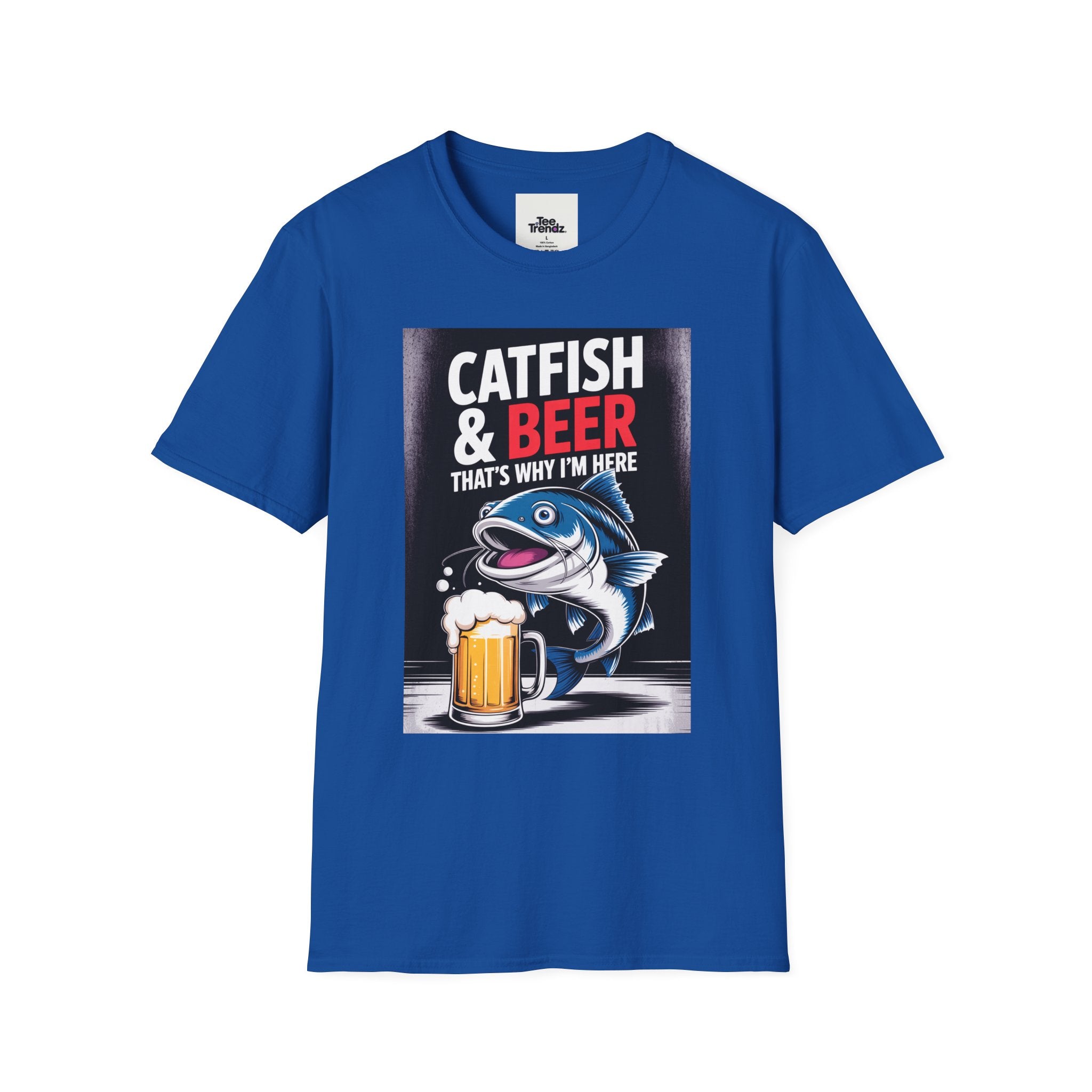 Catfish & Beer T-Shirt — Funny Fishing Shirt with Beer Graphic