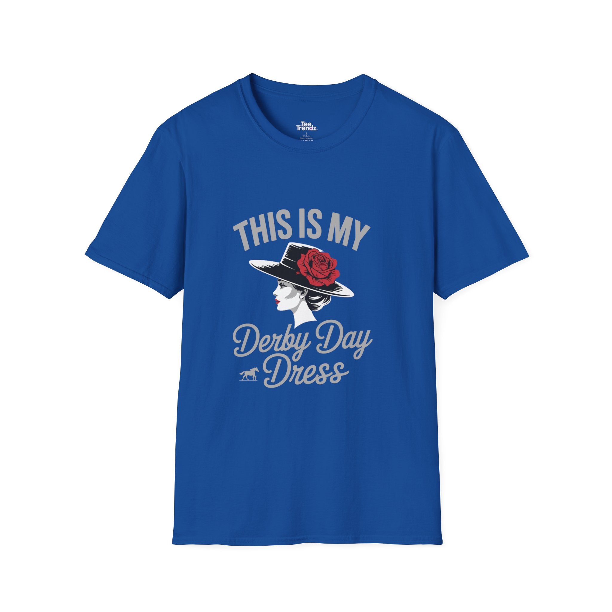 Derby Day Dress T-Shirt — "This Is My Derby Day Dress" Ladies Hat Racing Tee