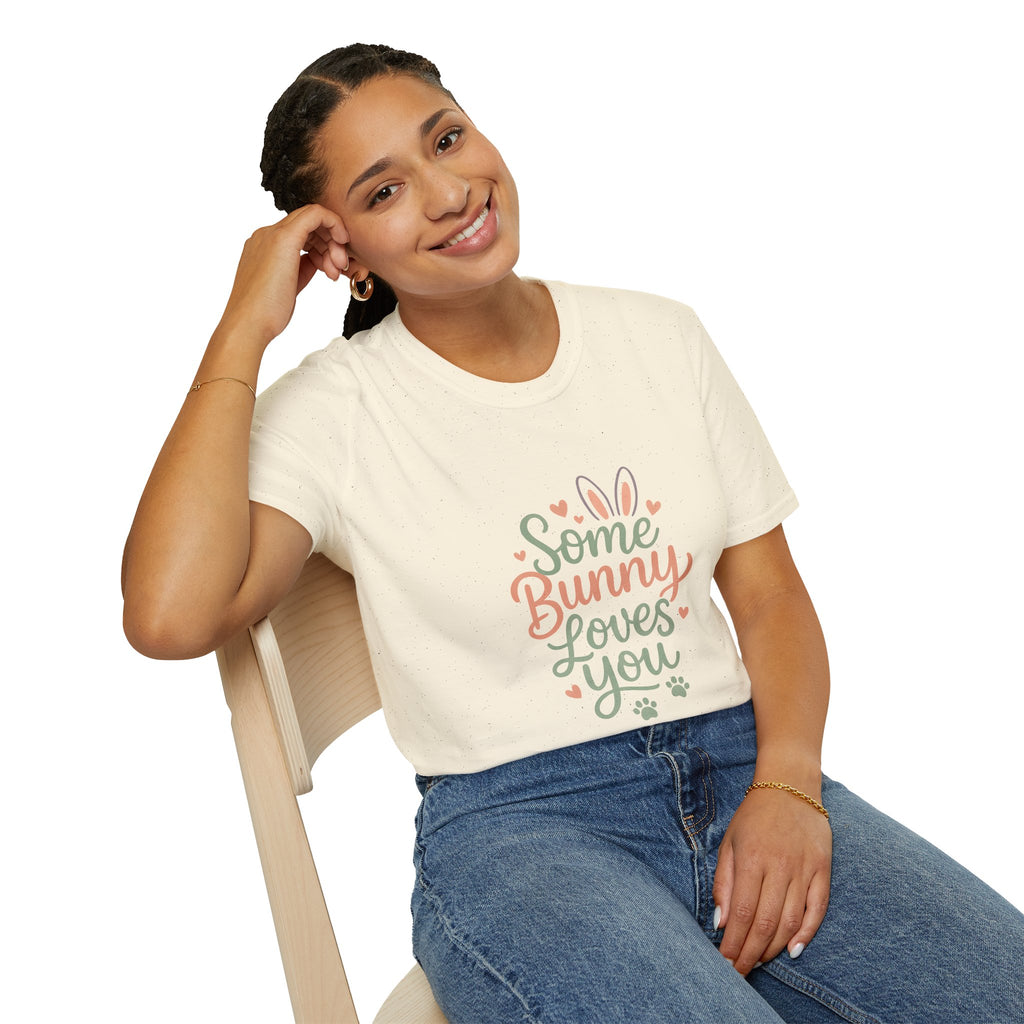 Some Bunny Loves You T-Shirt — Cute Easter Bunny Paw Print Tee