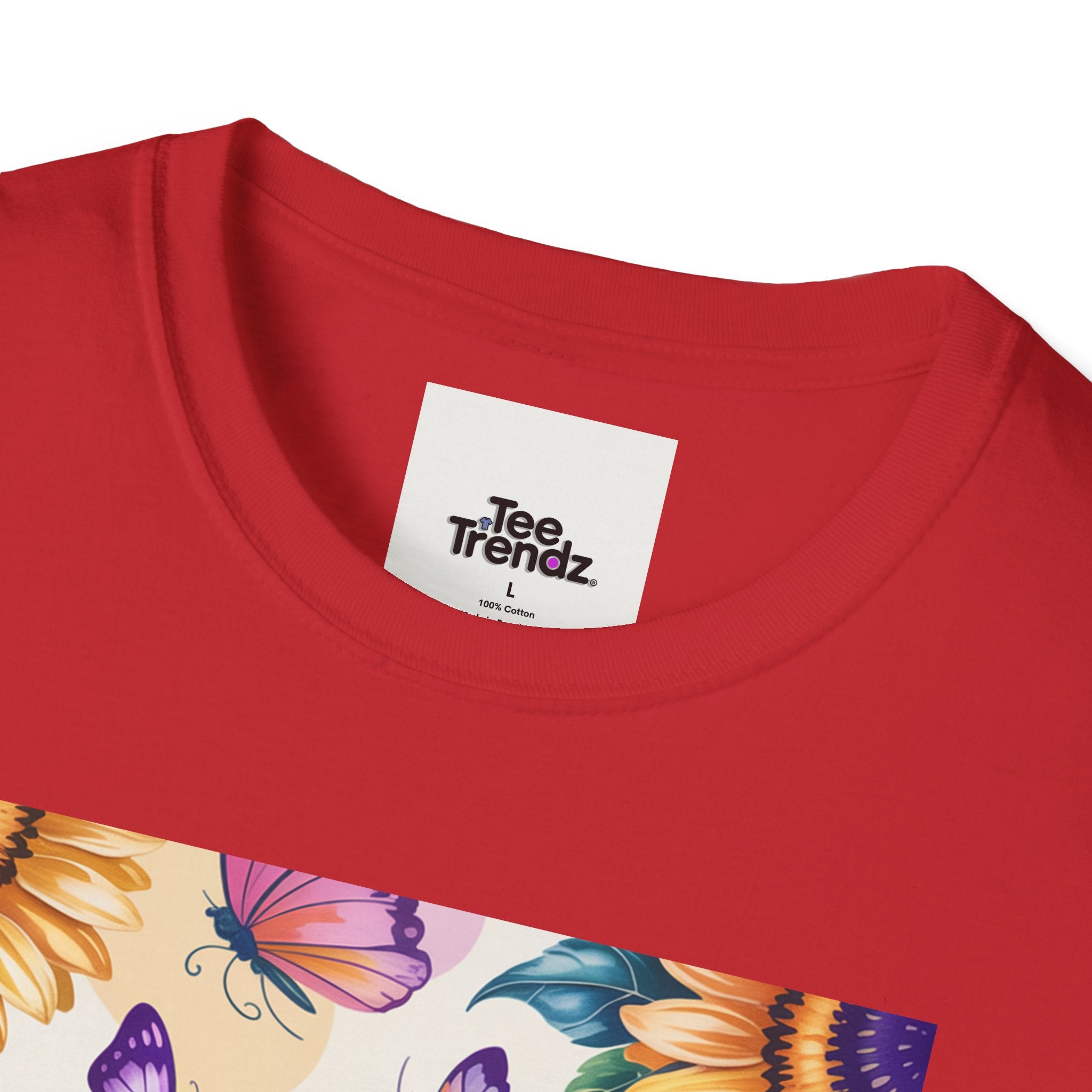 Chasing Sunshine T-Shirt — Floral Sunflower & Butterfly Graphic Tee