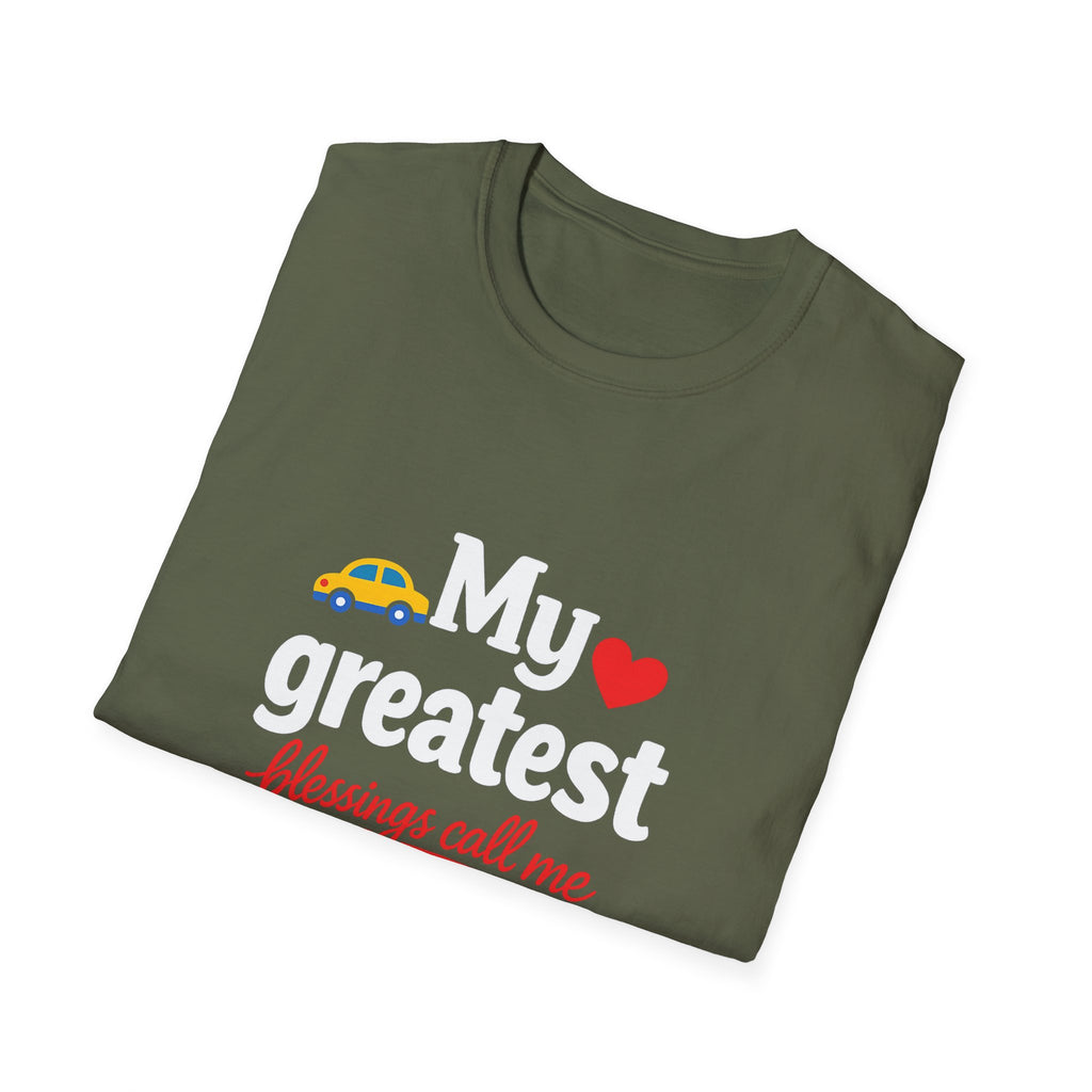 Mom T-Shirt – “My Greatest Blessings Call Me Mom” Cute Family Gift for Mother's Day